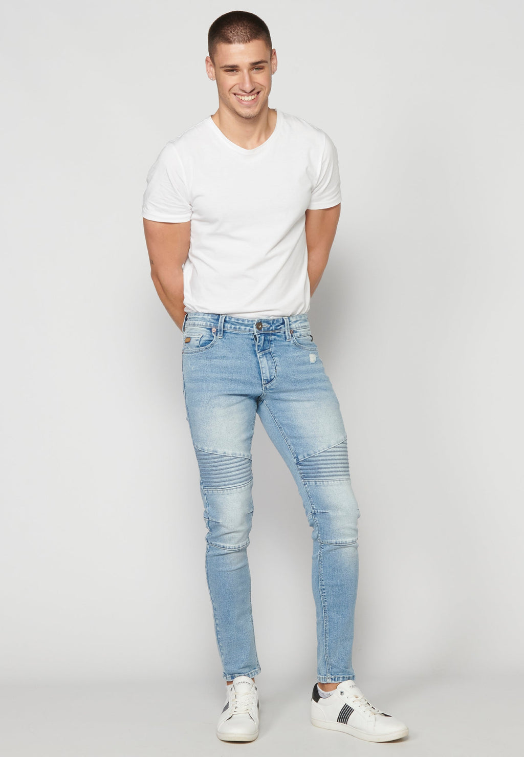 Pantalón Vaquero Skinny Hombre – Koroshi Azul Claro