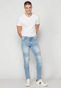 Pantalón Vaquero Skinny Hombre – Koroshi Azul Claro
