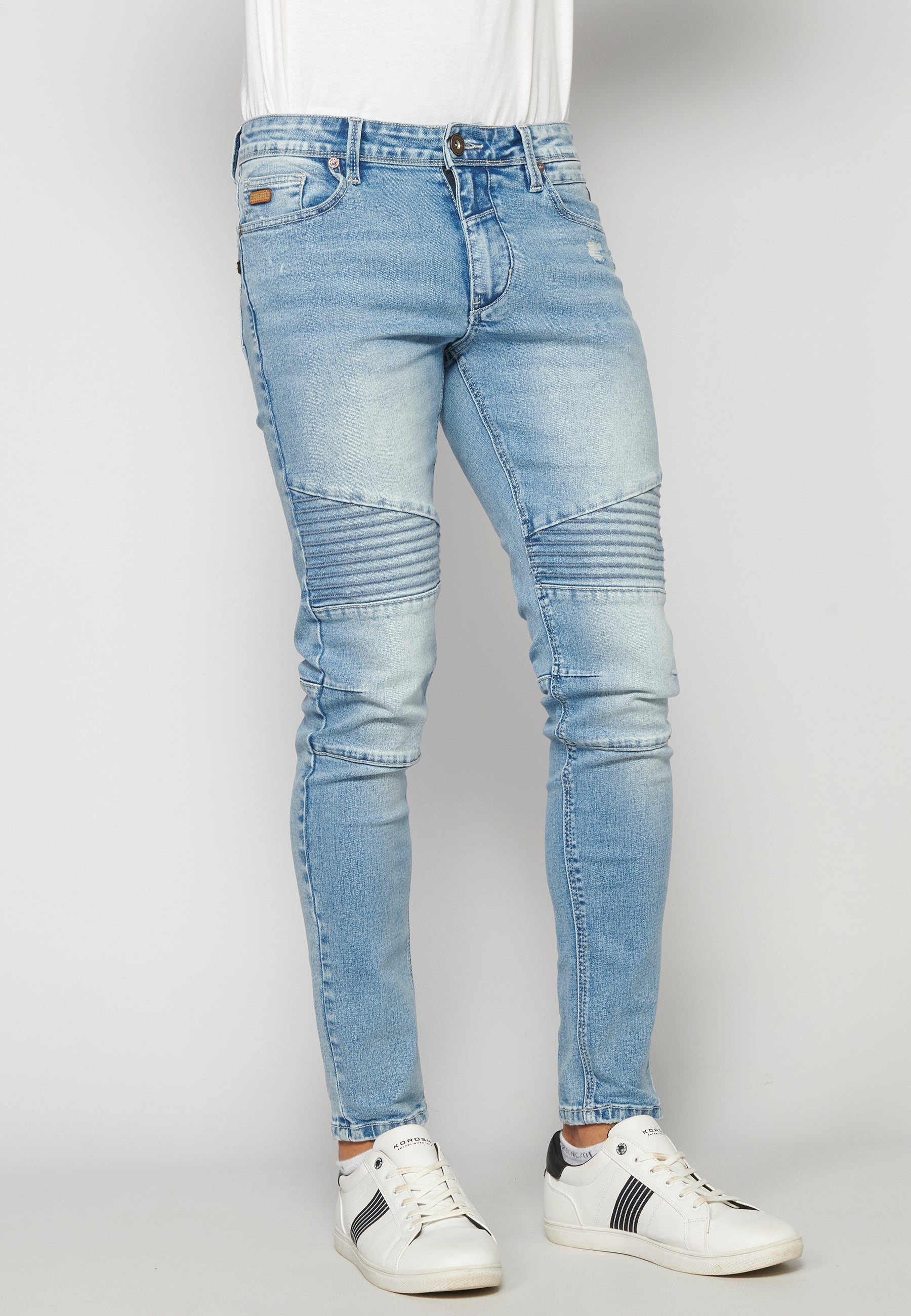Pantalón Vaquero Skinny Hombre – Koroshi Azul Claro