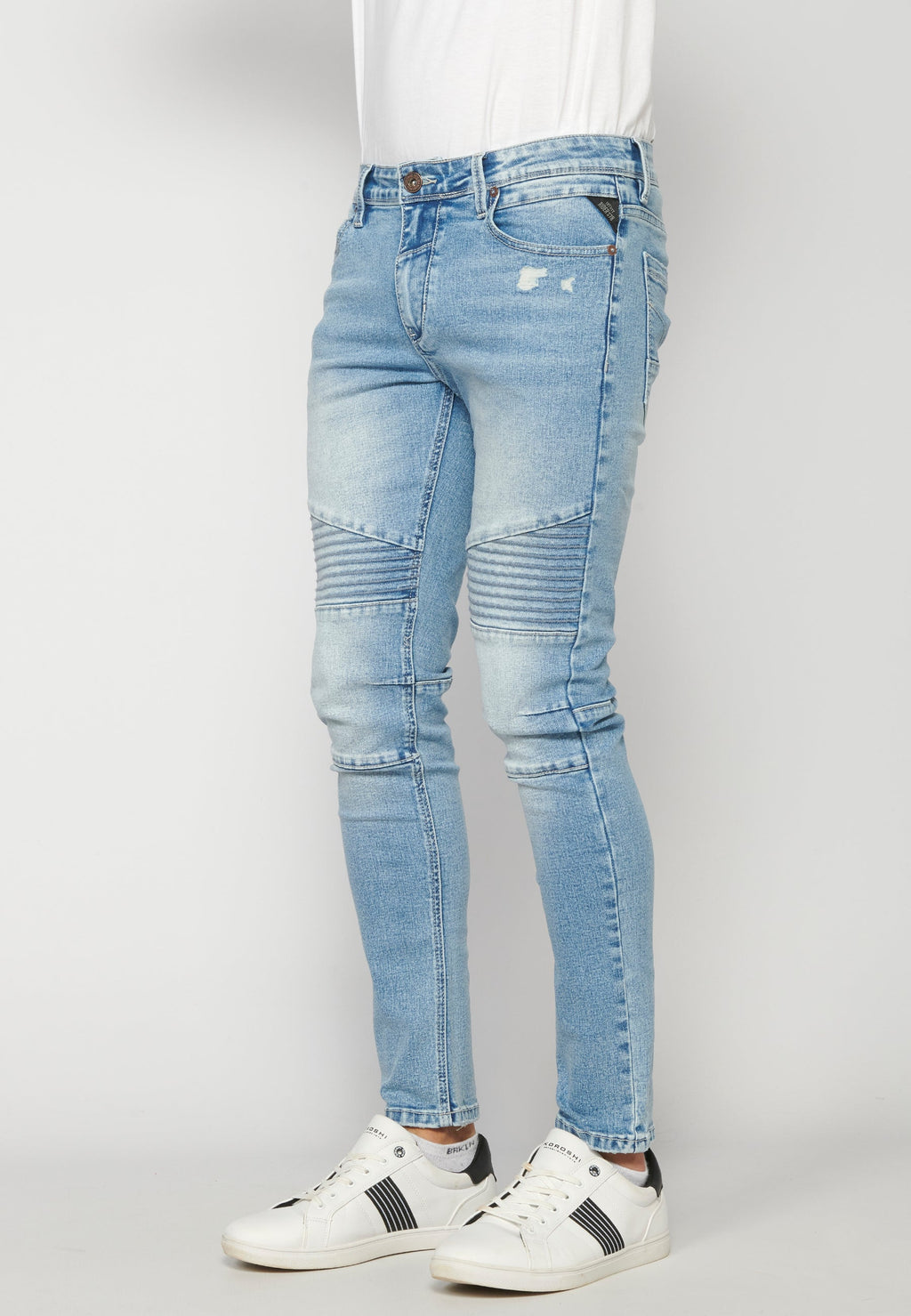 Pantalón Vaquero Skinny Hombre – Koroshi Azul Claro