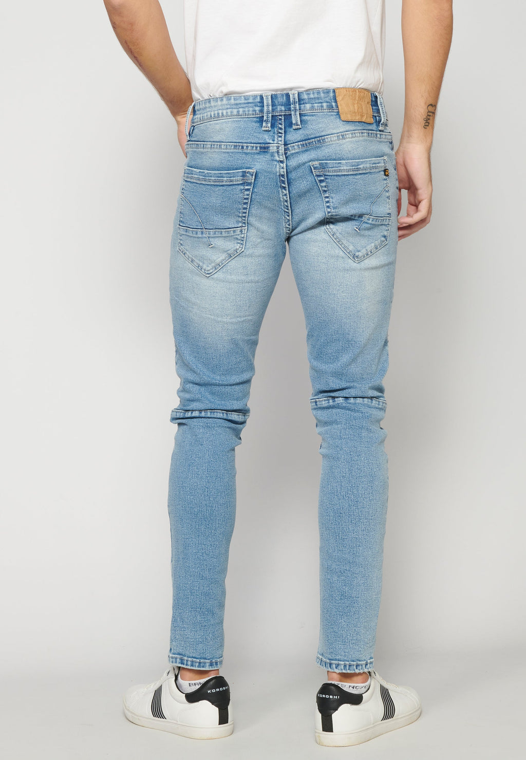 Pantalón Vaquero Skinny Hombre – Koroshi Azul Claro