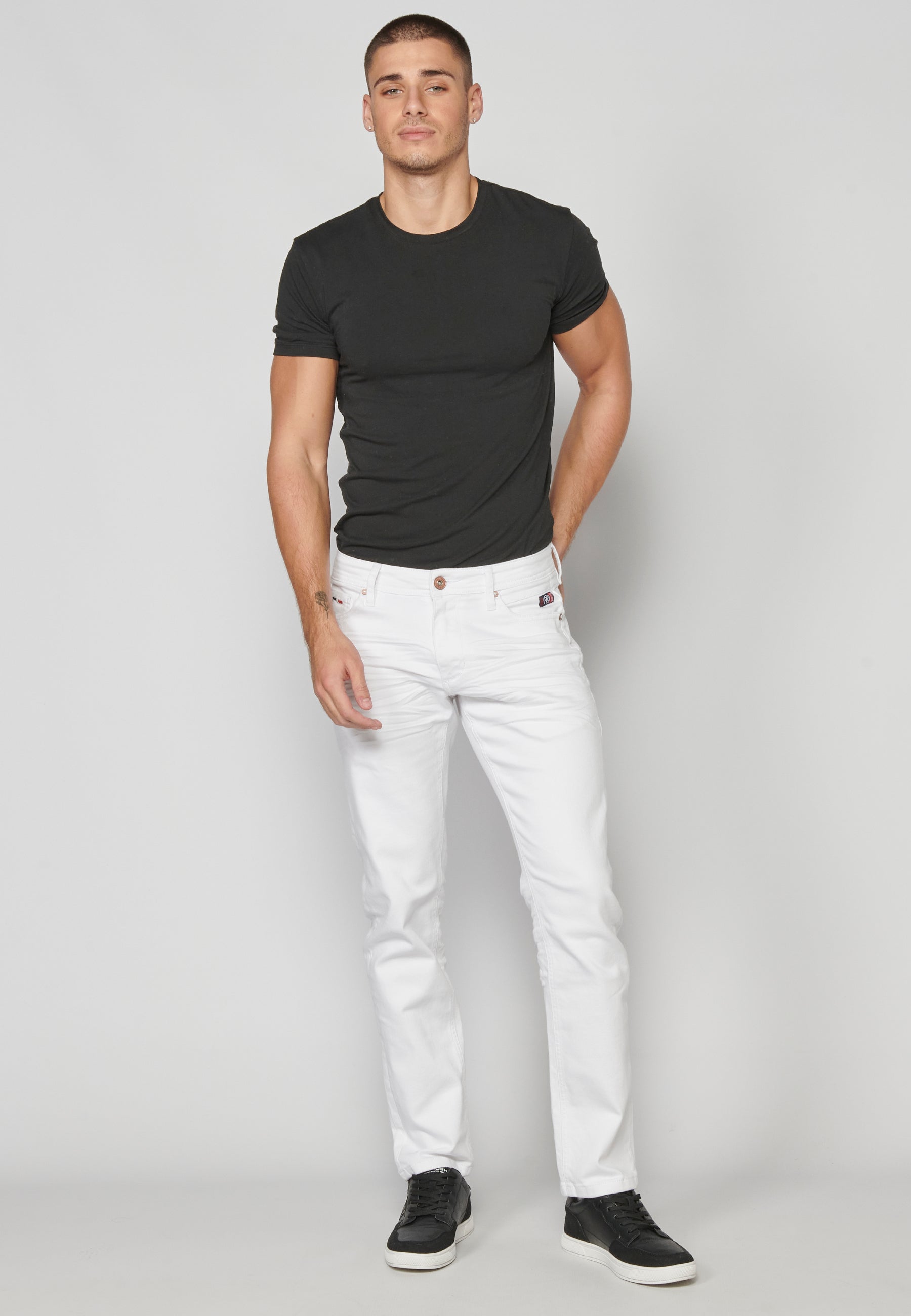 Pantalón Chino Denim Straight Hombre – Koroshi Blanco