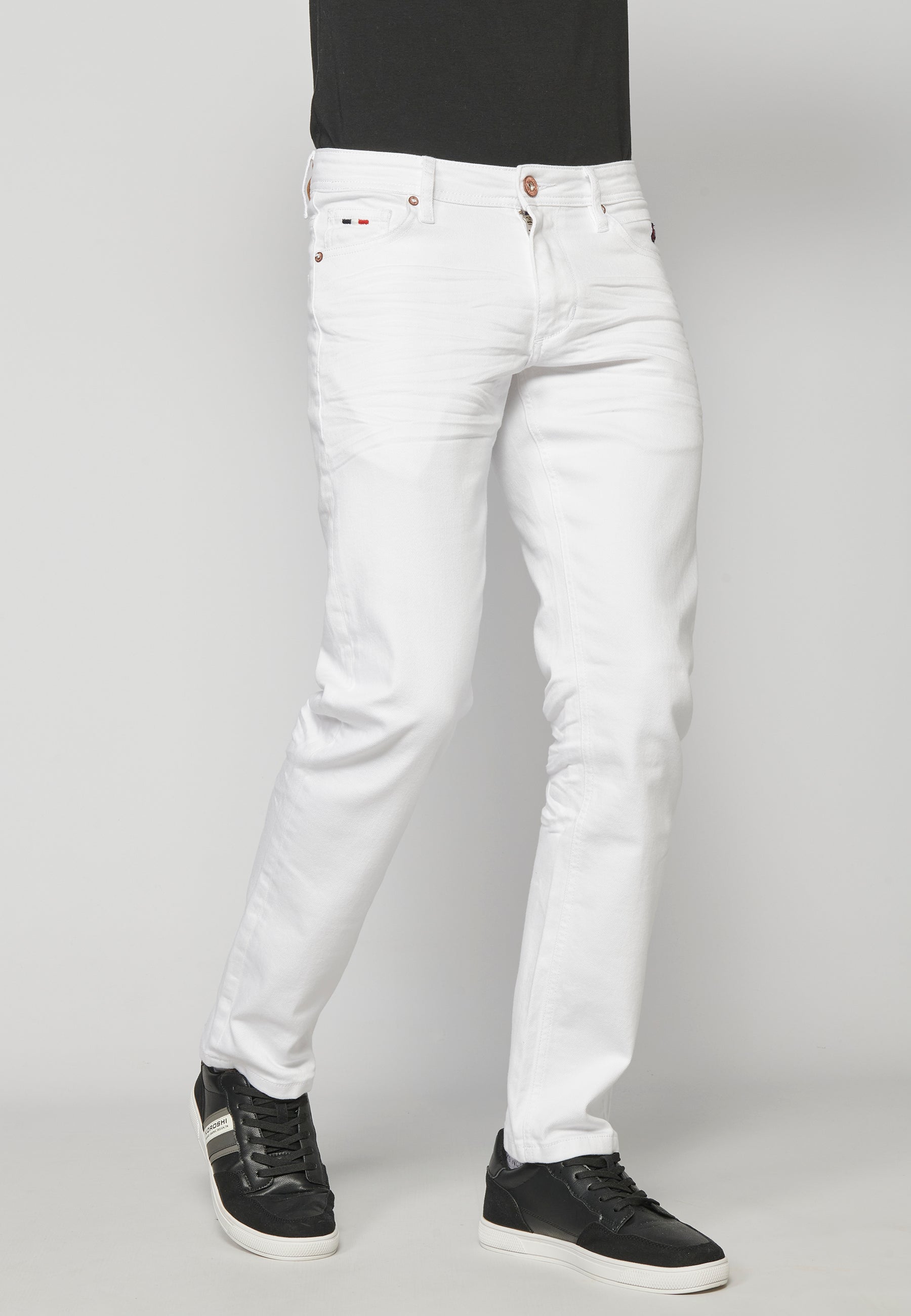 Pantalón Chino Denim Straight Hombre – Koroshi Blanco