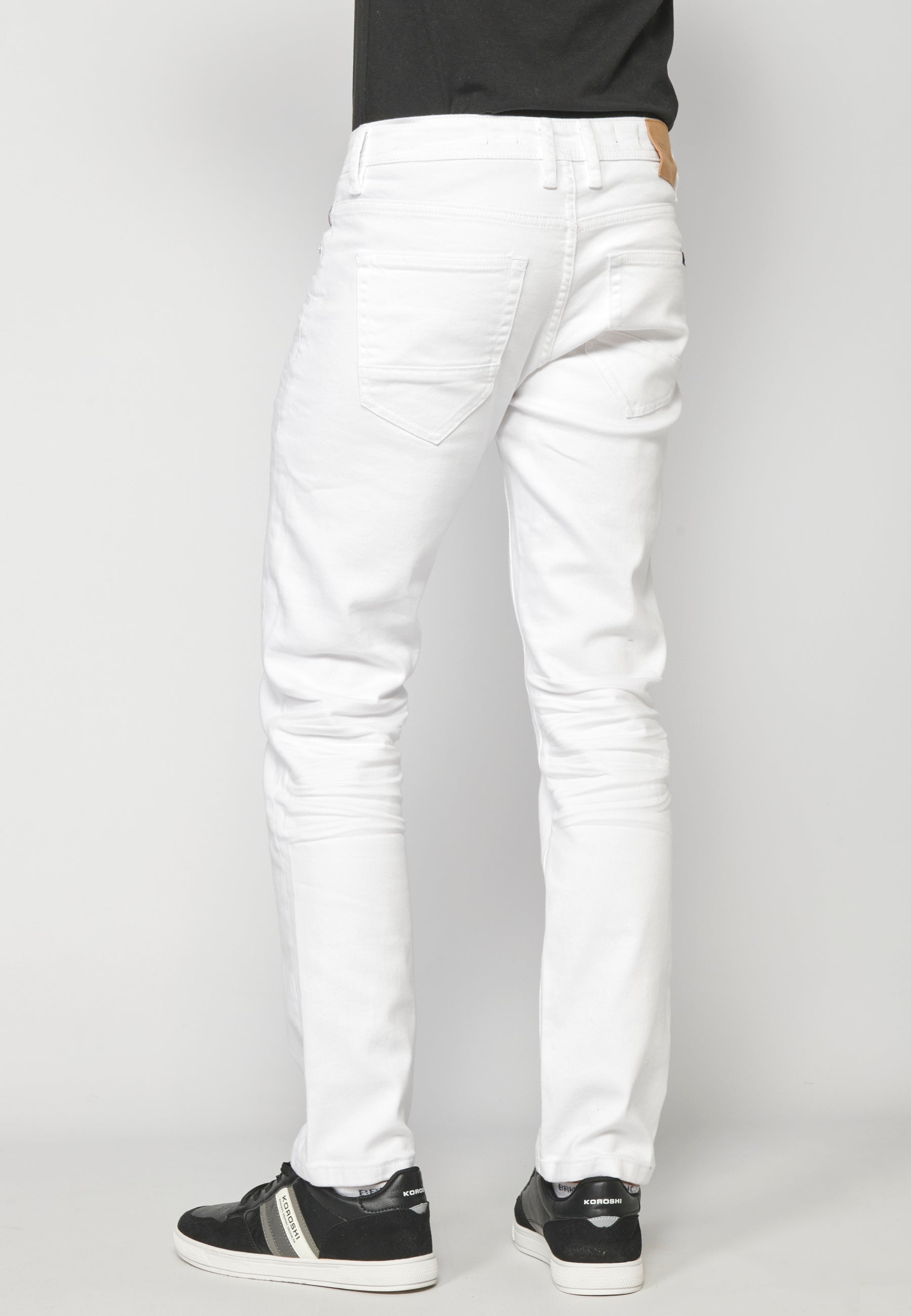 Pantalón Chino Denim Straight Hombre – Koroshi Blanco