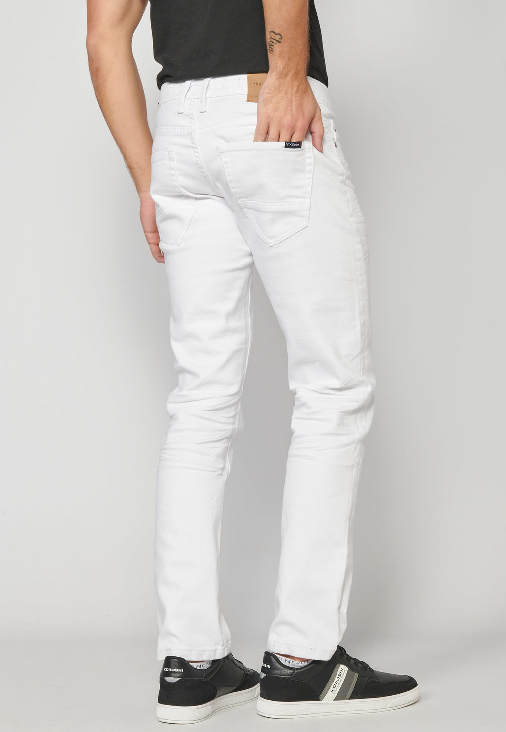 Pantalón Chino Denim Straight Hombre – Koroshi Blanco