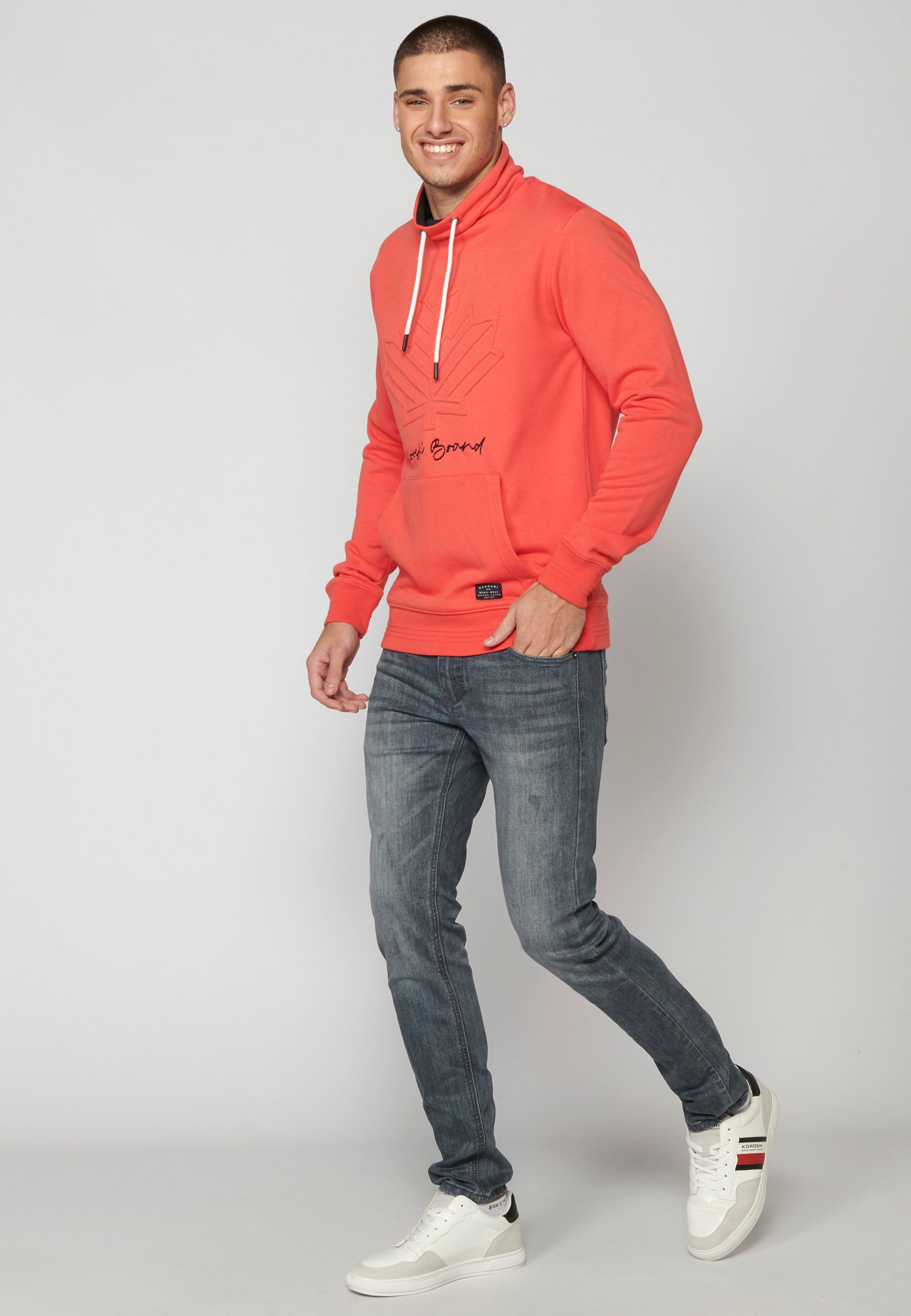 Sudadera Hombre Cuello Alto con Bolsillo – Koroshi 2311SU16