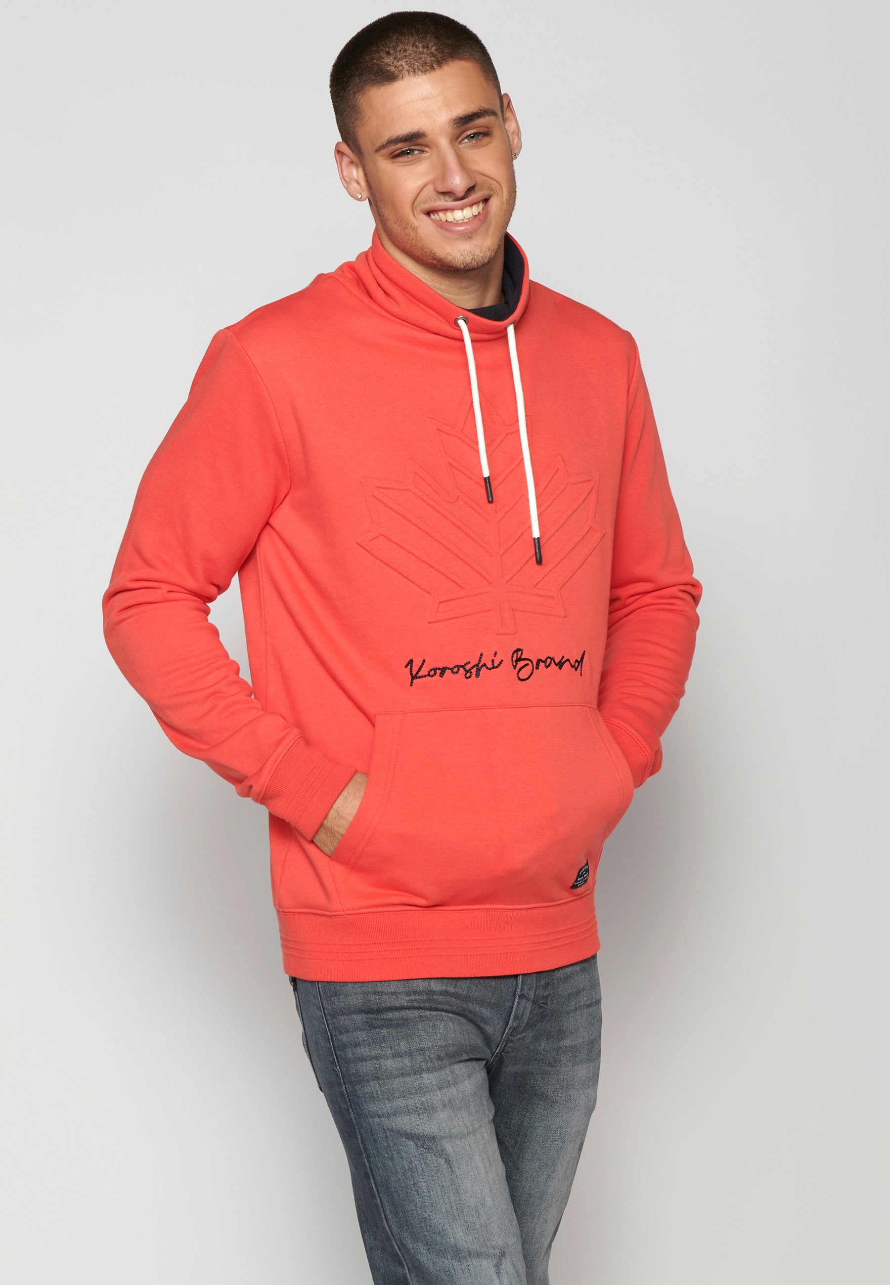 Sudadera Hombre Cuello Alto con Bolsillo – Koroshi 2311SU16