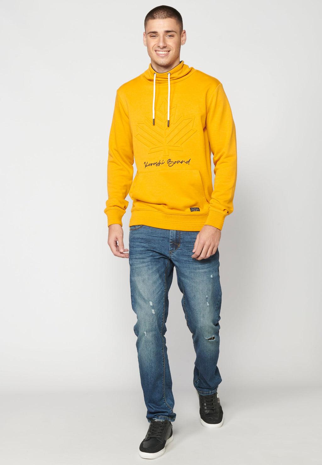 Sudadera Hombre Cuello Alto con Bolsillo – Koroshi 2311SU16