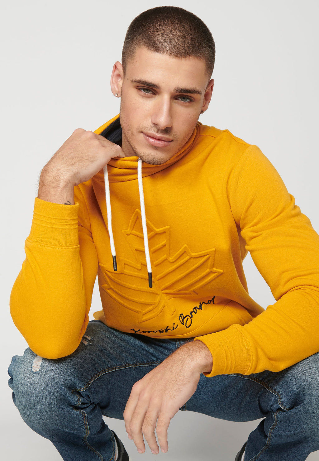 Sudadera Hombre Cuello Alto con Bolsillo – Koroshi 2311SU16