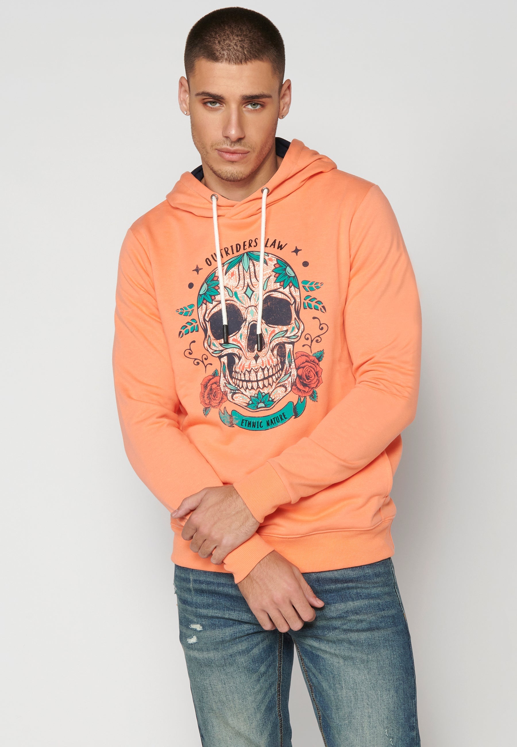 Sudadera Hombre Capucha Estampada – Koroshi 2311SU17