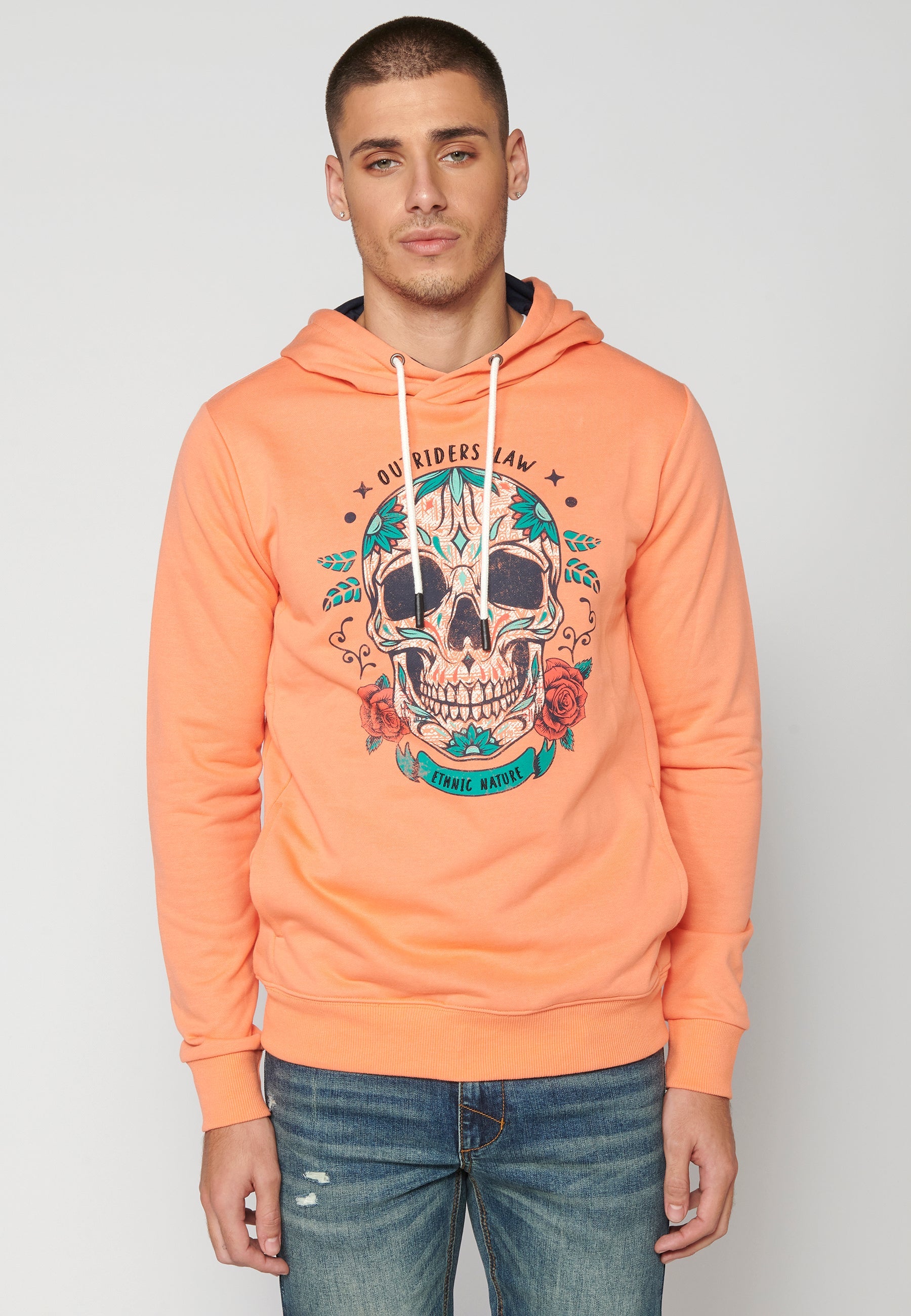 Sudadera Hombre Capucha Estampada – Koroshi 2311SU17