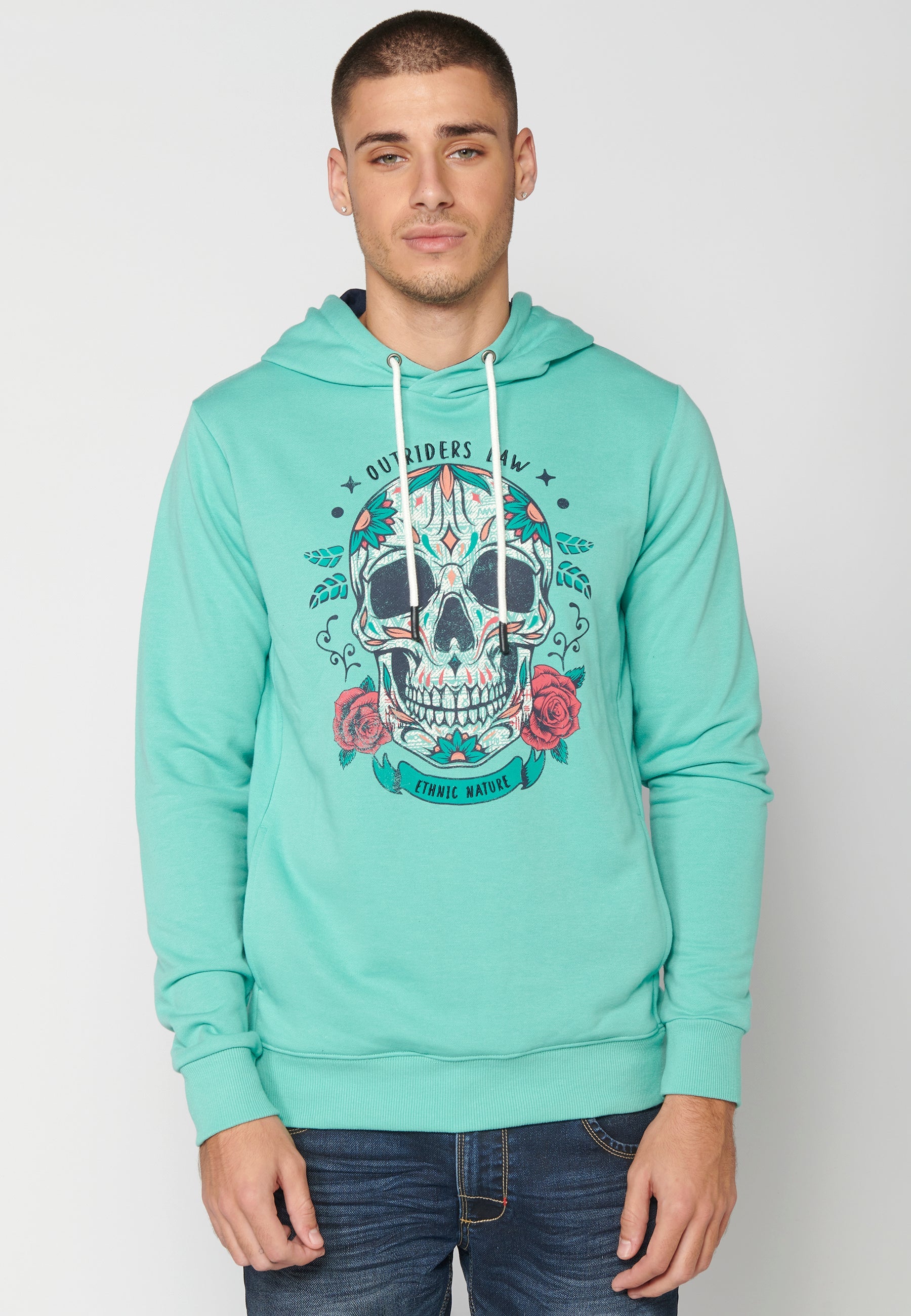 Sudadera Hombre Capucha Estampada – Koroshi 2311SU17