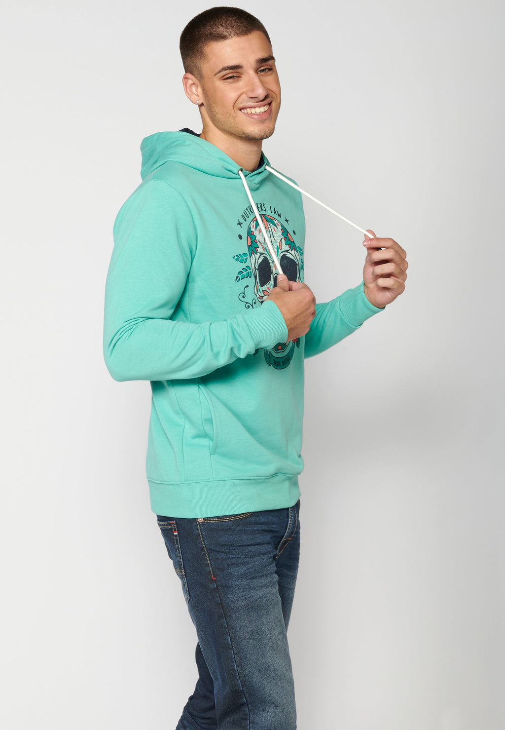Sudadera Hombre Capucha Estampada – Koroshi 2311SU17