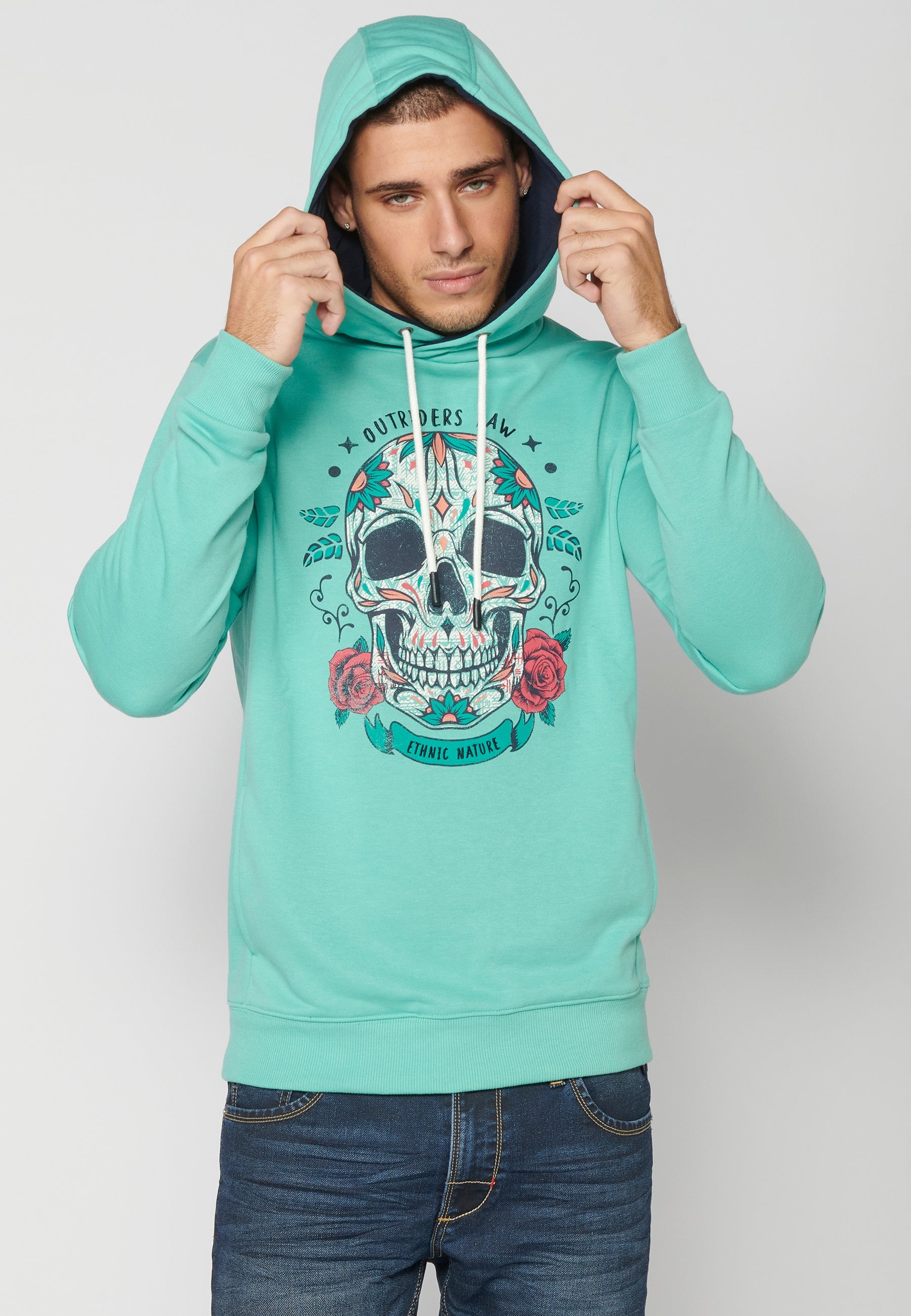 Sudadera Hombre Capucha Estampada – Koroshi 2311SU17