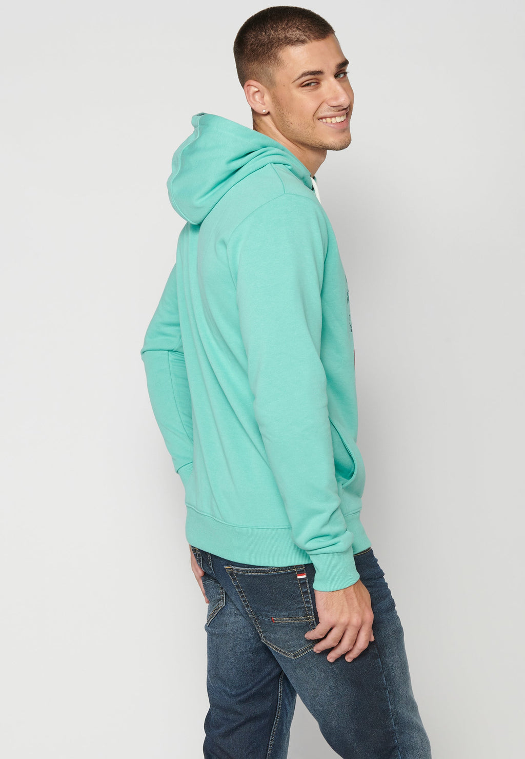 Sudadera Hombre Capucha Estampada – Koroshi 2311SU17