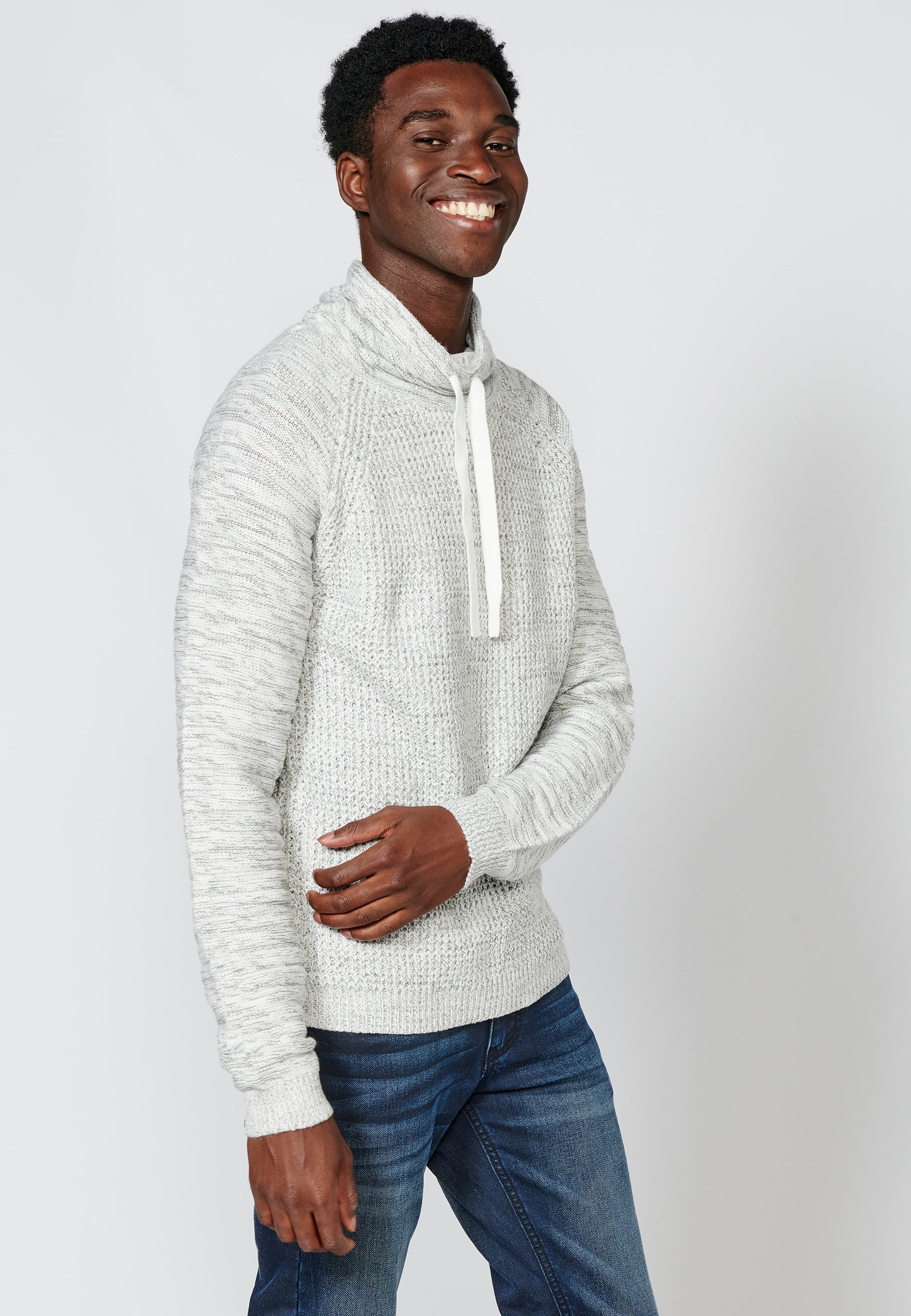Jersey Punto Hombre Cuello Alto Vuelto – Koroshi Crudo