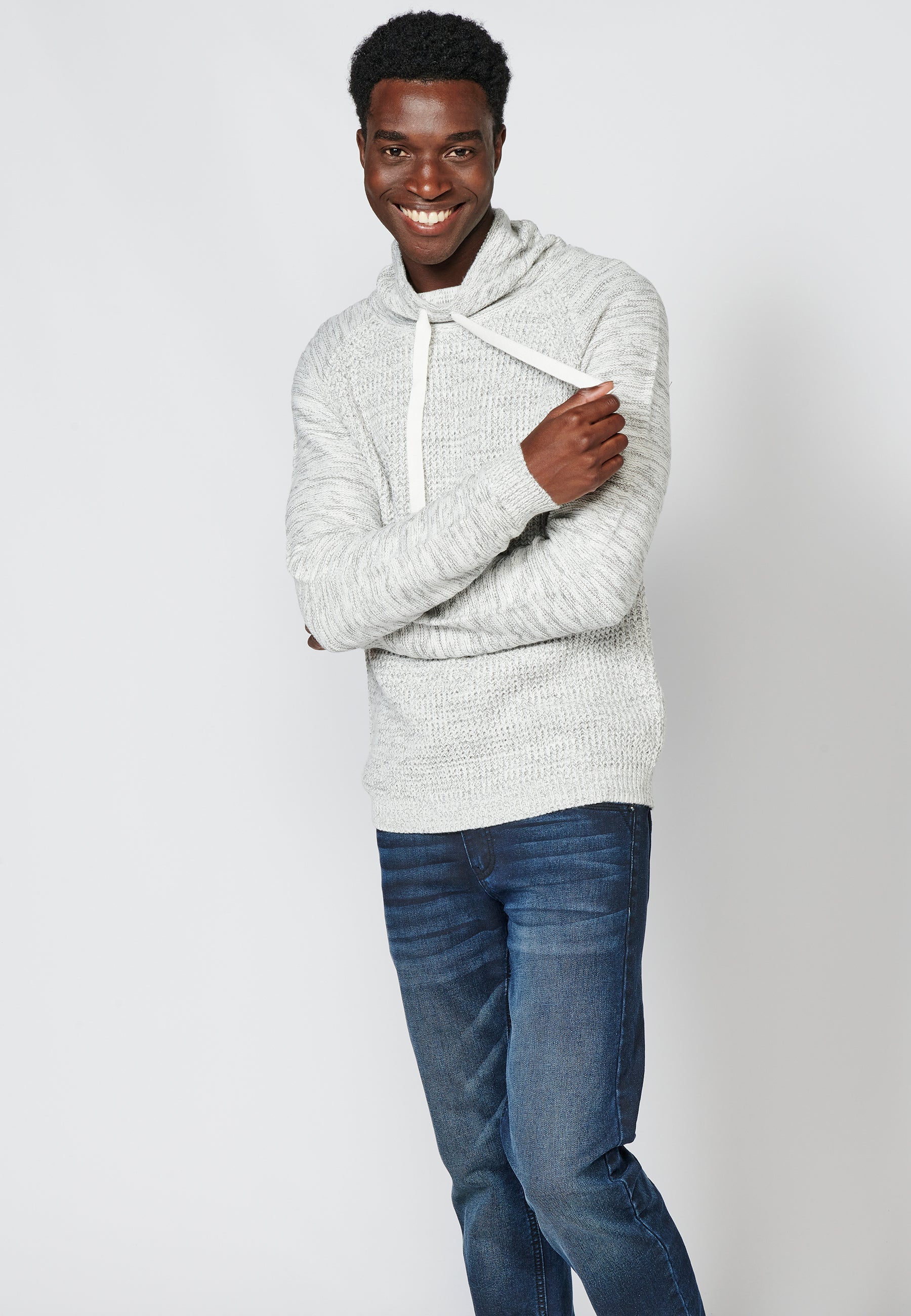 Jersey Punto Hombre Cuello Alto Vuelto – Koroshi Crudo