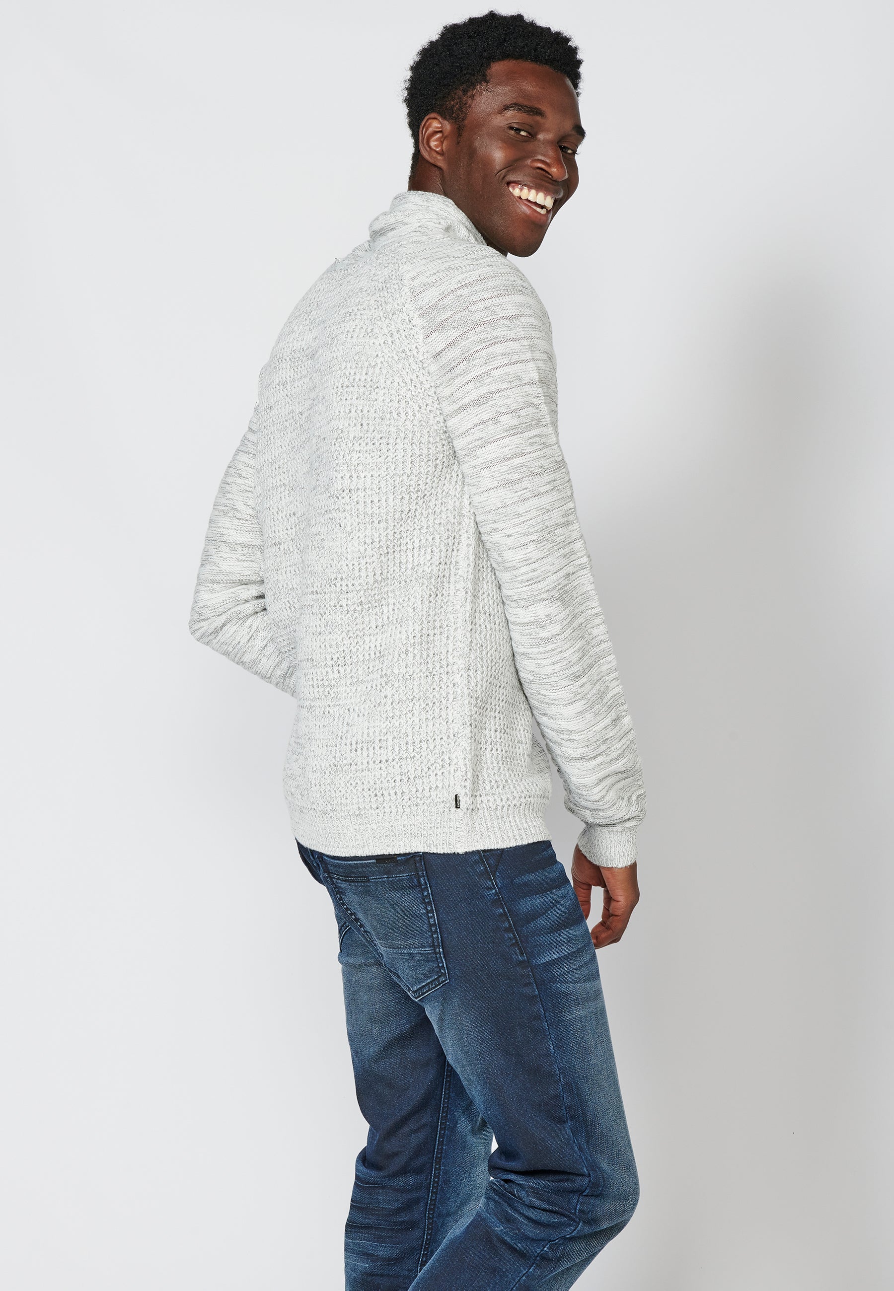 Jersey Punto Hombre Cuello Alto Vuelto – Koroshi Crudo