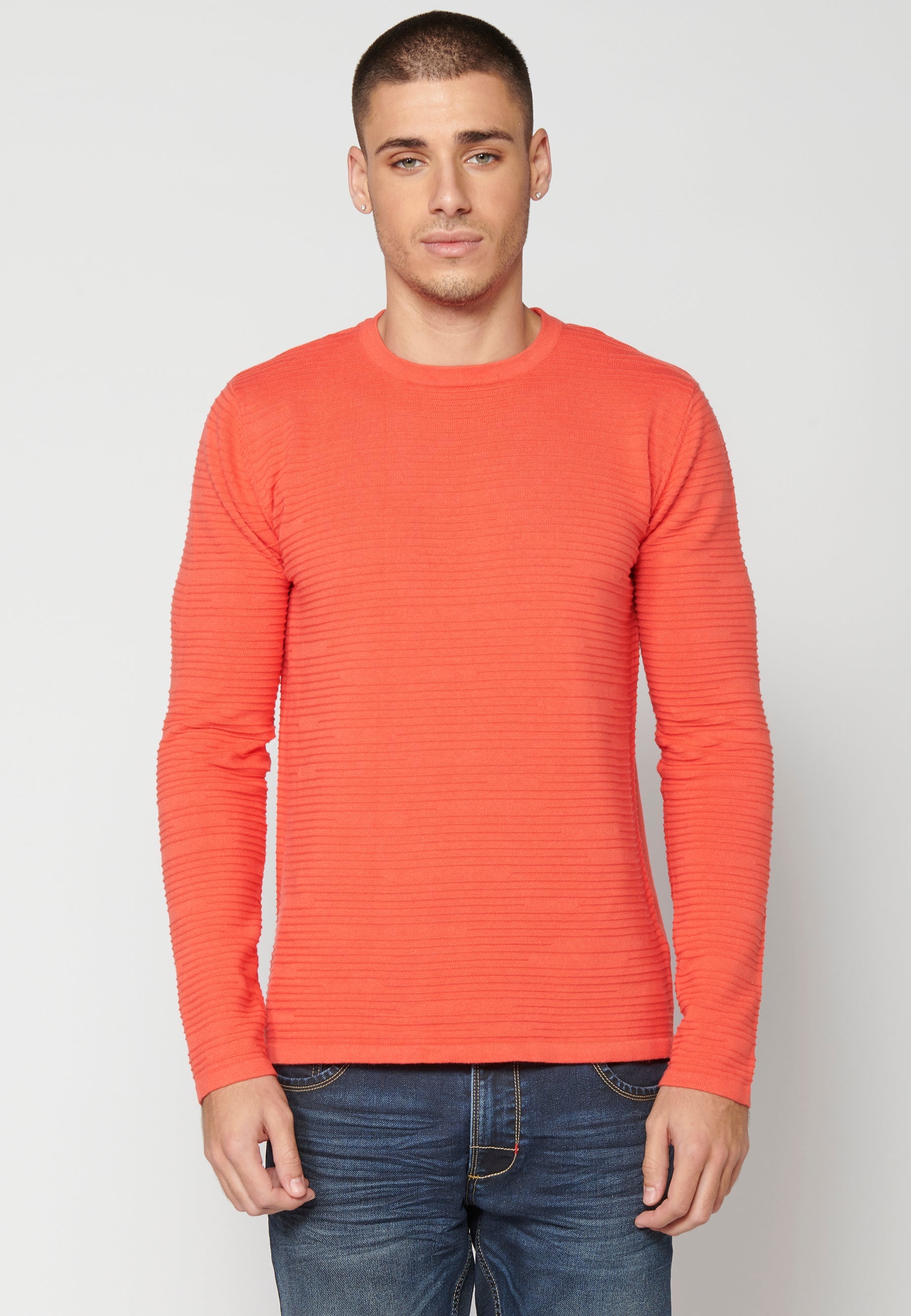 Jersey Punto Texturizado Hombre Cuello Redondo – Koroshi 2311TR33