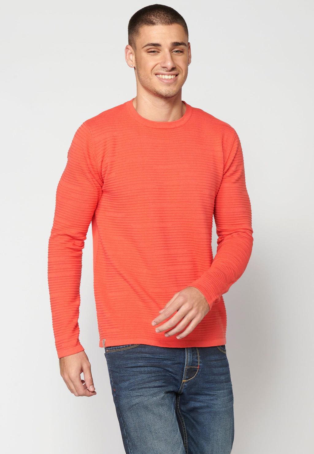 Jersey Punto Texturizado Hombre Cuello Redondo – Koroshi 2311TR33