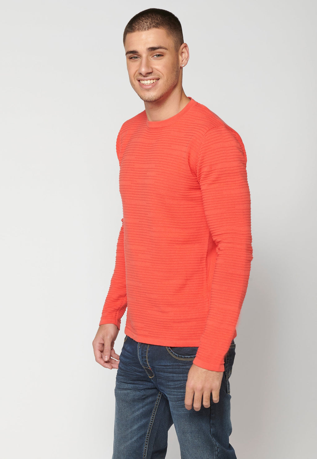 Jersey Punto Texturizado Hombre Cuello Redondo – Koroshi 2311TR33