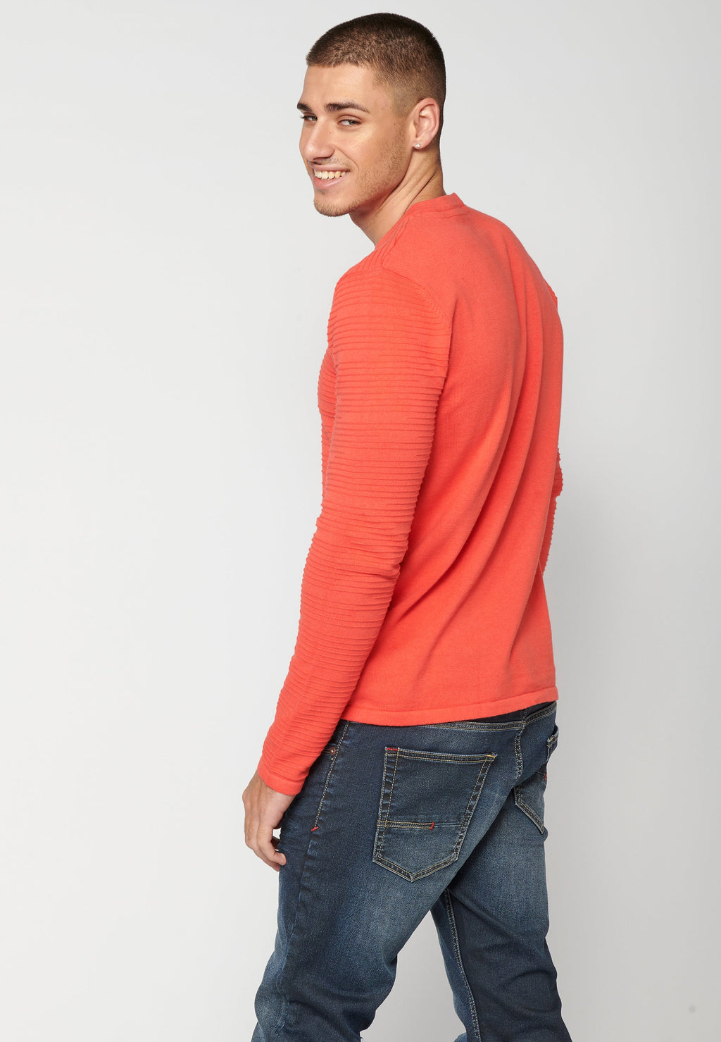 Jersey Punto Texturizado Hombre Cuello Redondo – Koroshi 2311TR33