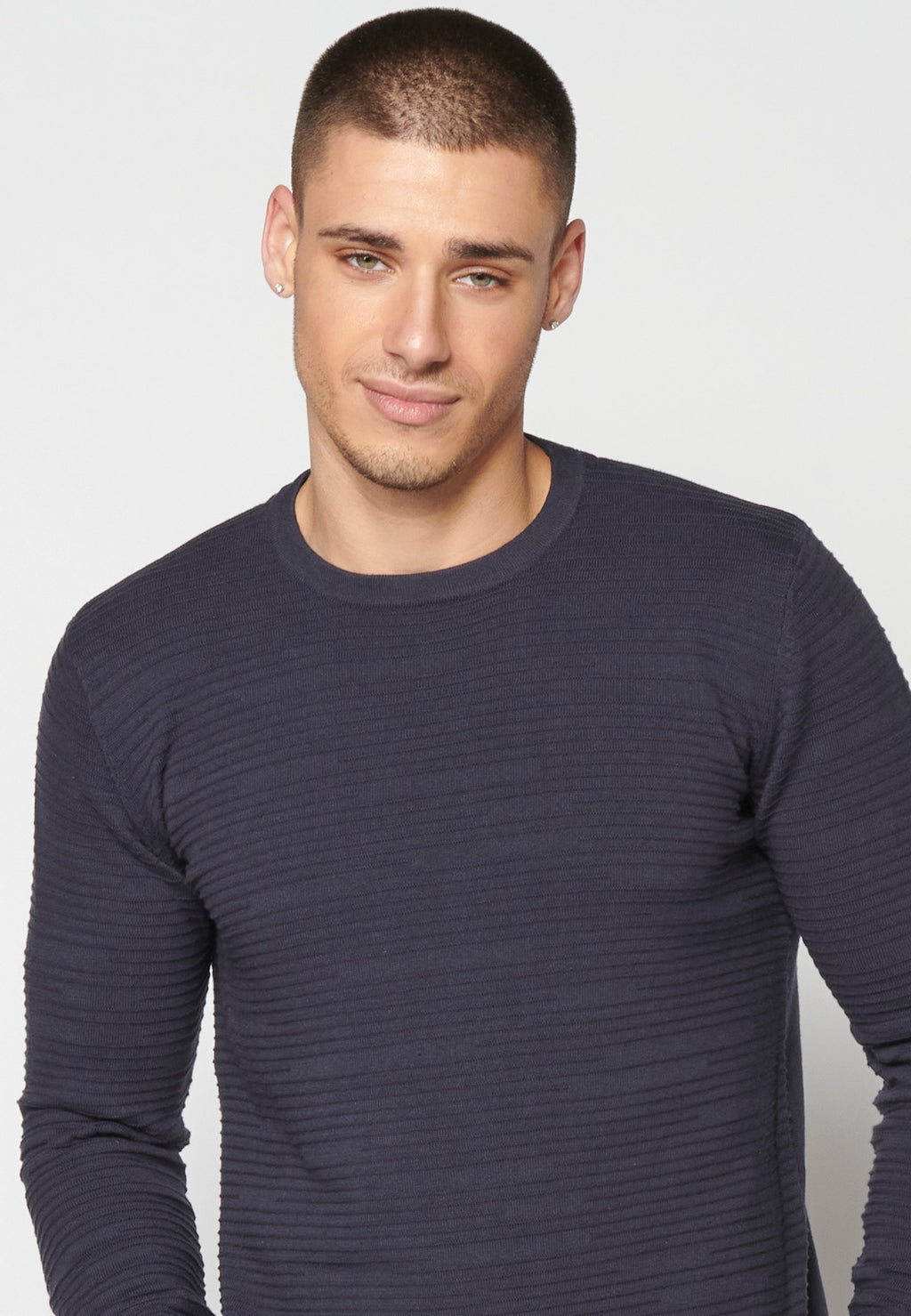 Jersey Punto Texturizado Hombre Cuello Redondo – Koroshi 2311TR33