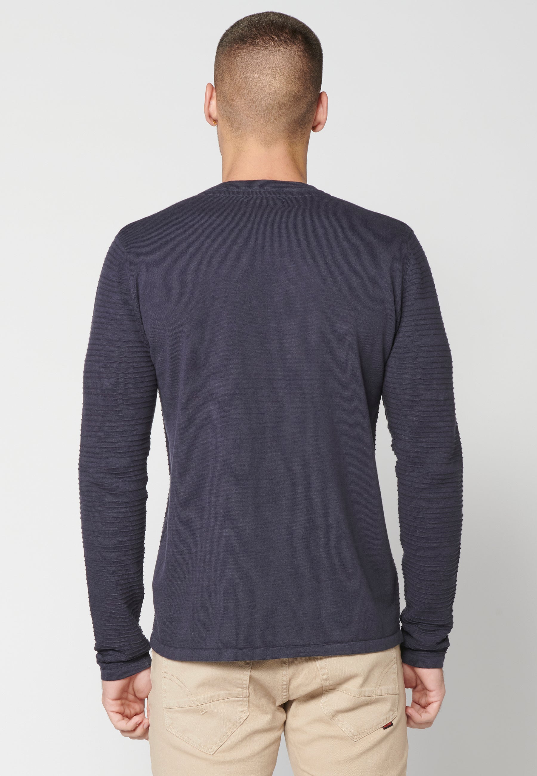 Jersey Punto Texturizado Hombre Cuello Redondo – Koroshi 2311TR33