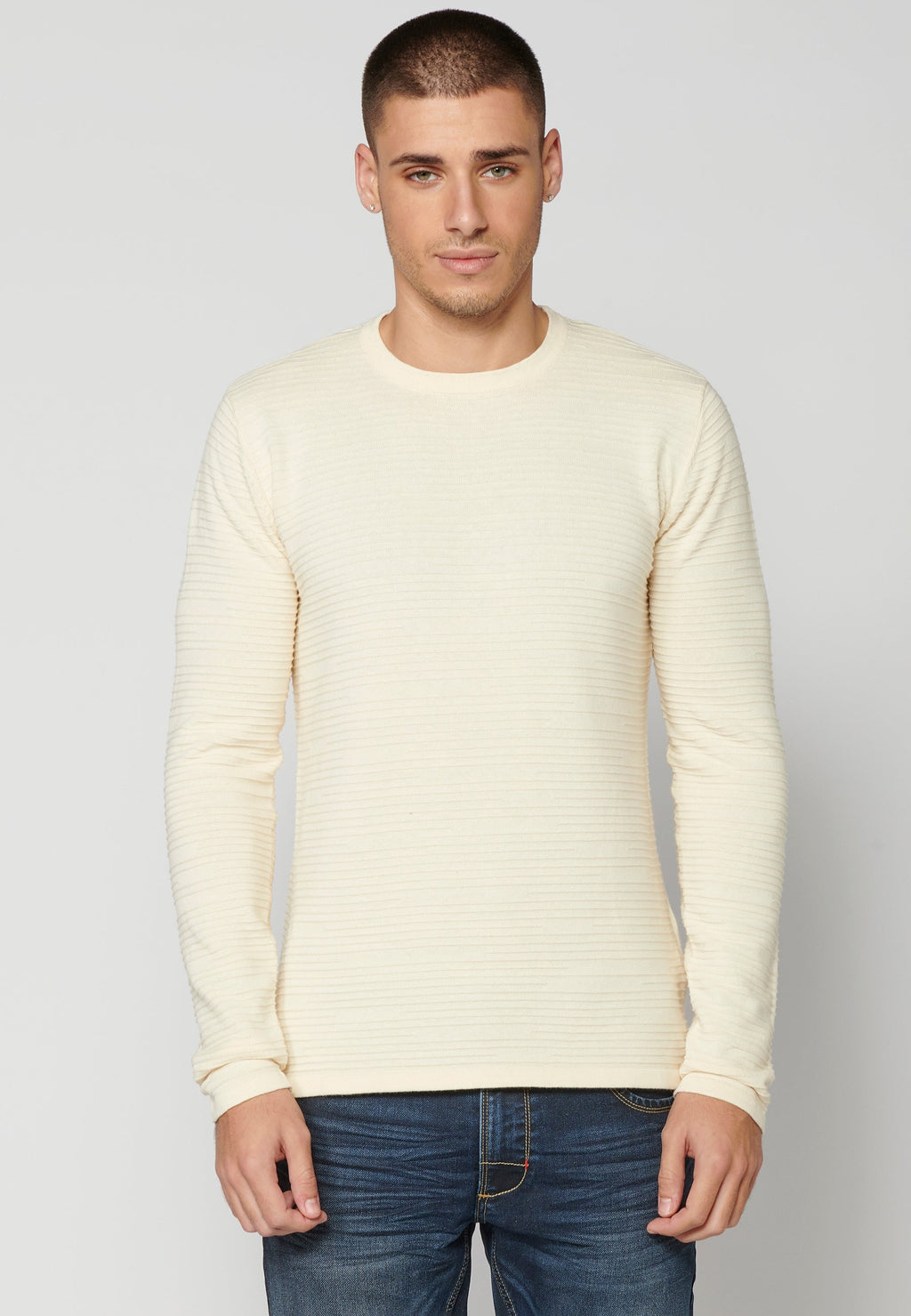 Jersey Punto Texturizado Hombre Cuello Redondo – Koroshi 2311TR33