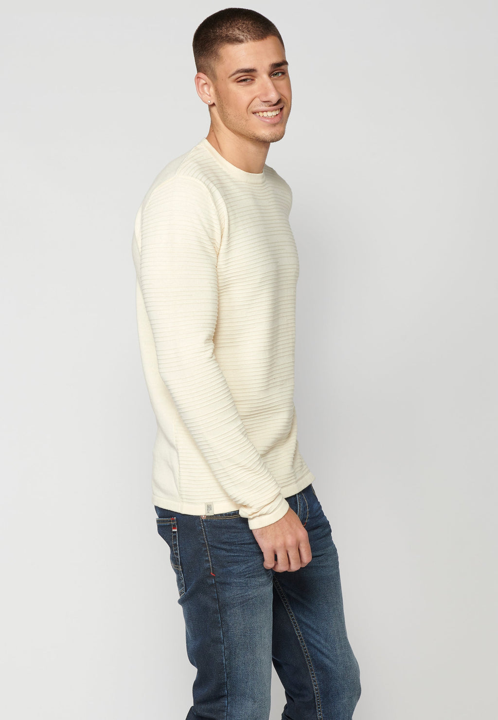 Jersey Punto Texturizado Hombre Cuello Redondo – Koroshi 2311TR33