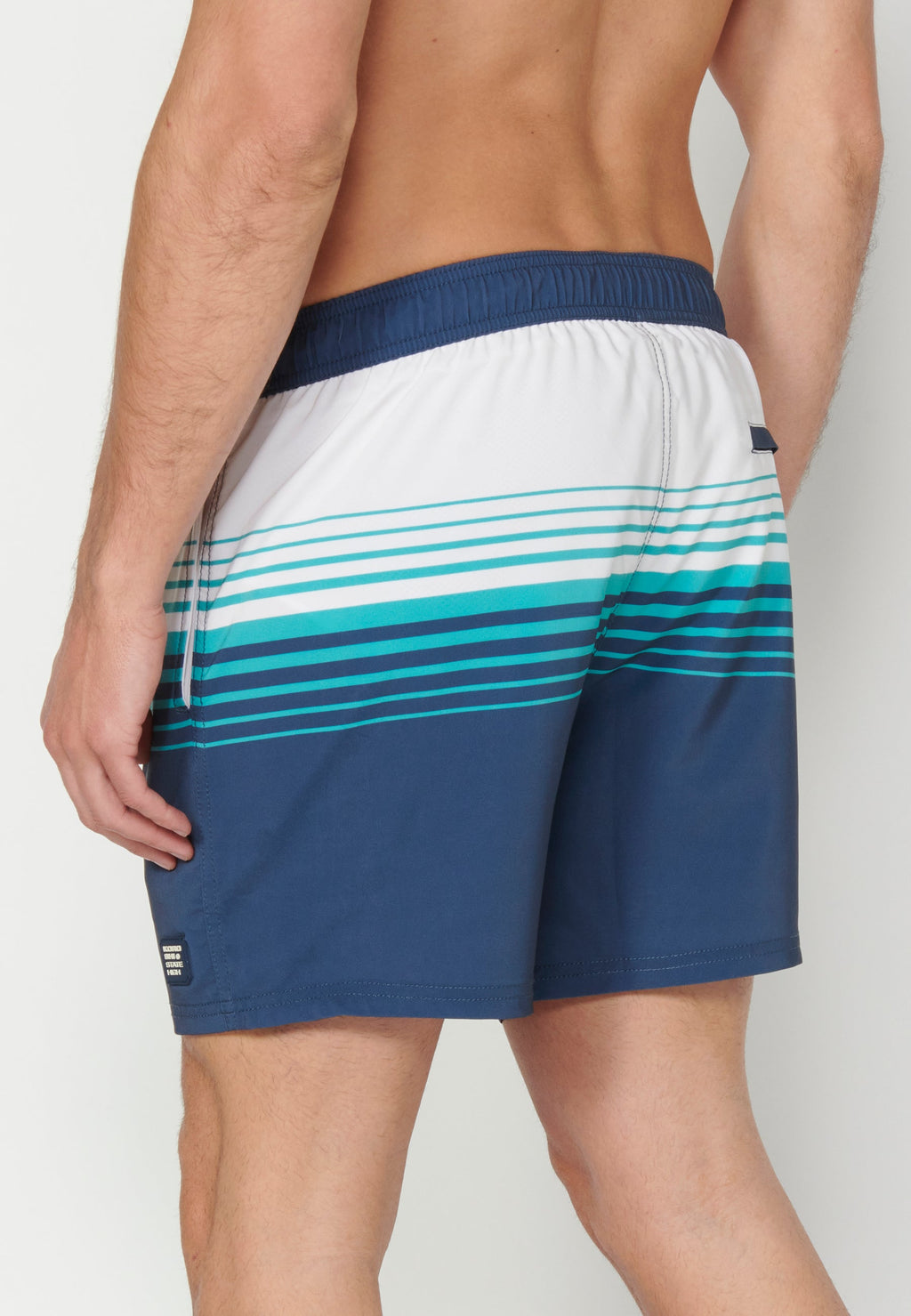Bañador Corto Hombre a Rayas con Bolsillos – Koroshi 2311WA04