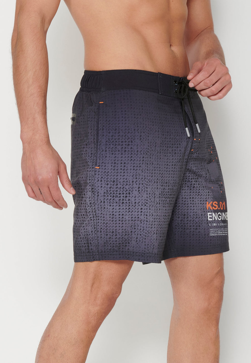 Bañador Corto Surfero Hombre con Tres Bolsillos – Koroshi Gris