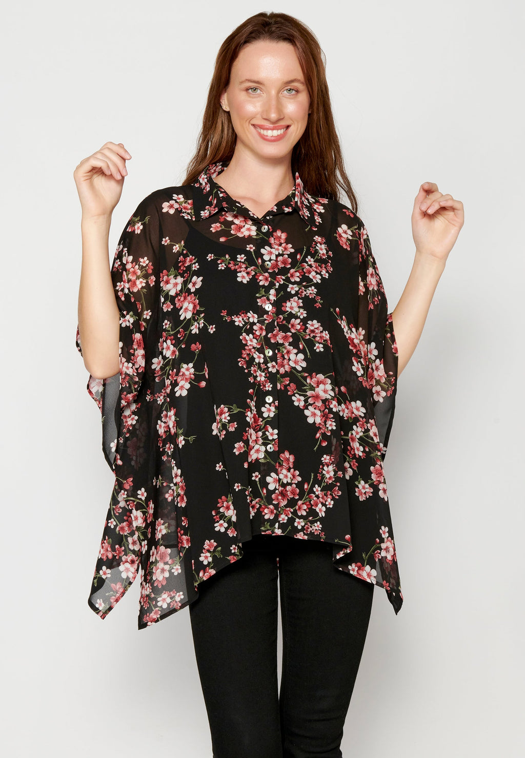 Blusa de manga corta fluida para mujer | moda actual
