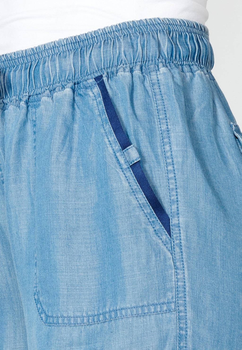 Pantalón corto short con cintura de goma ajustable para mujer | moda actual