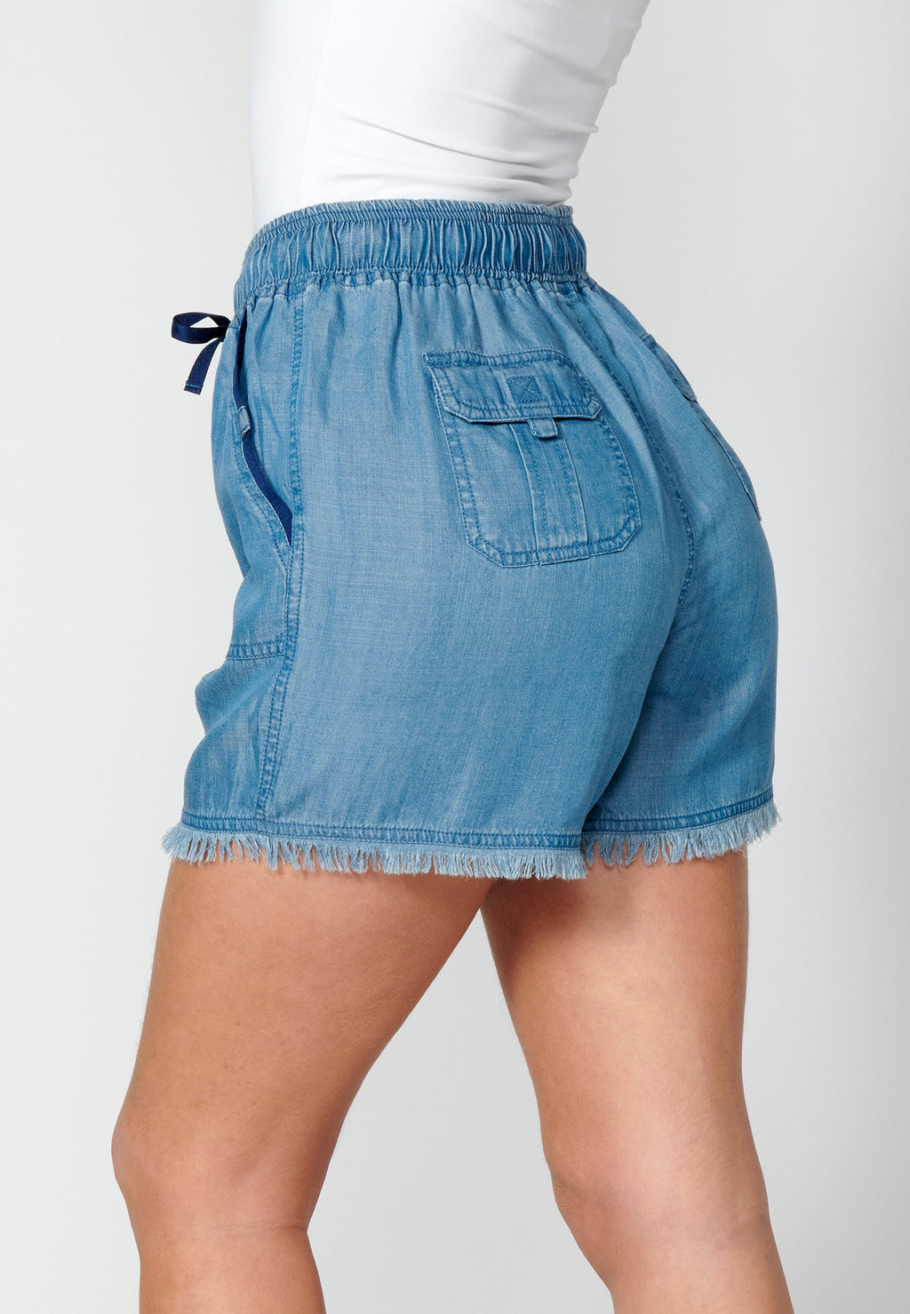 Pantalón corto short con cintura de goma ajustable para mujer | moda actual