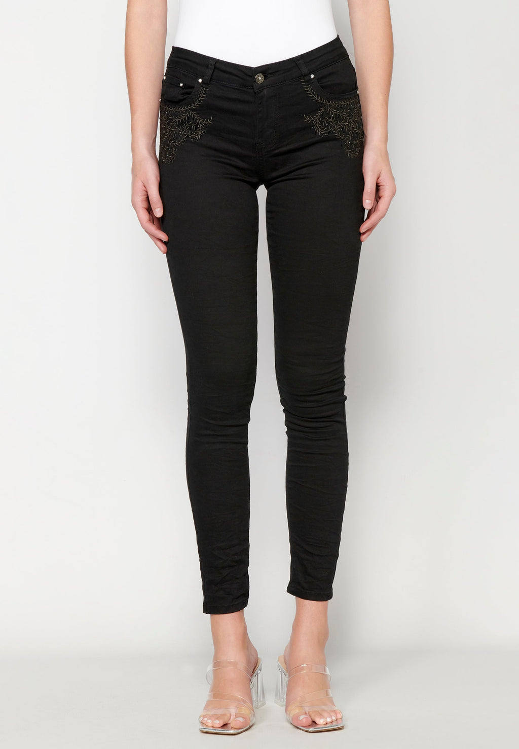 Pantalón largo jeans slim para mujer | moda actual