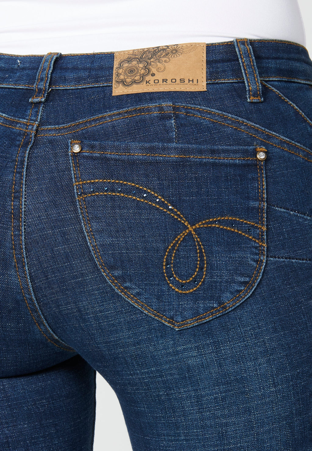 Pantalón largo straigth push up medio para mujer | moda actual