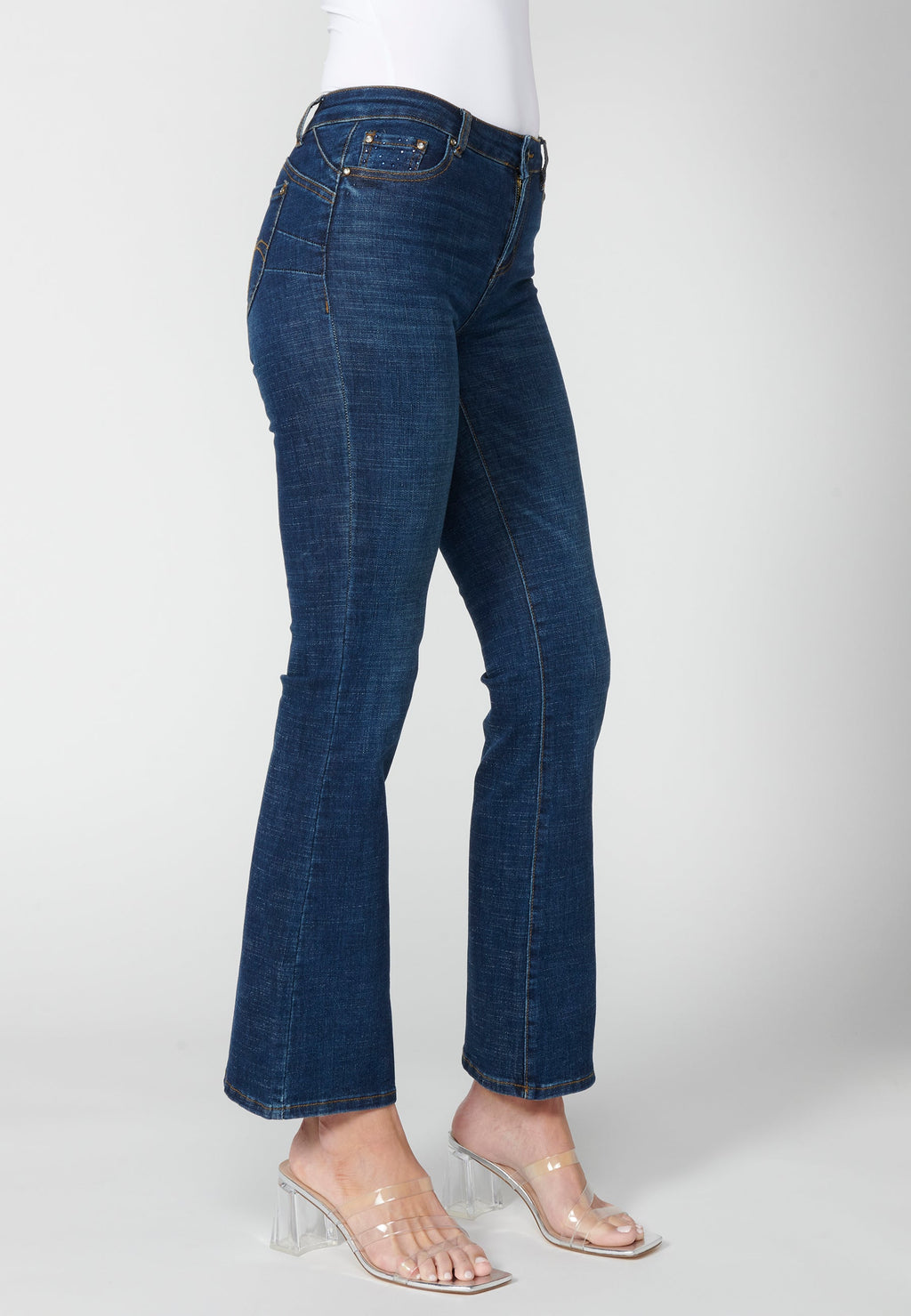 Pantalón largo straigth push up medio para mujer | moda actual