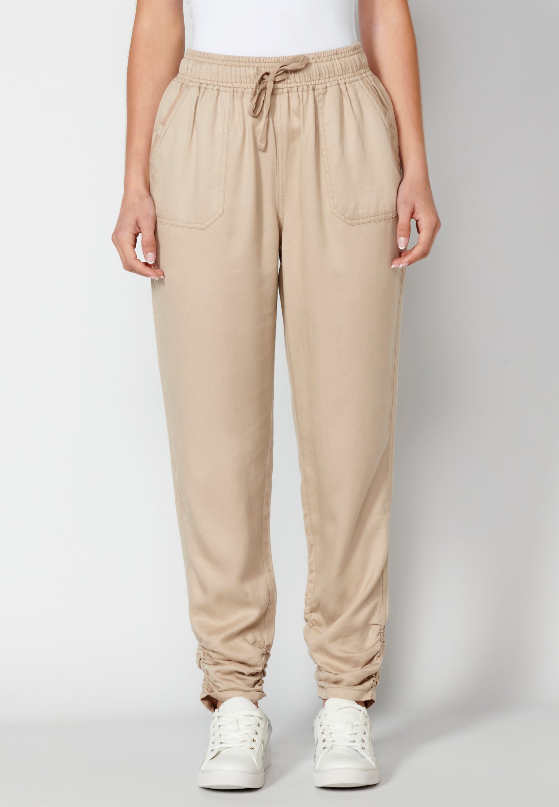 Pantalón largo straigth con cintura ajustable para mujer | moda actual