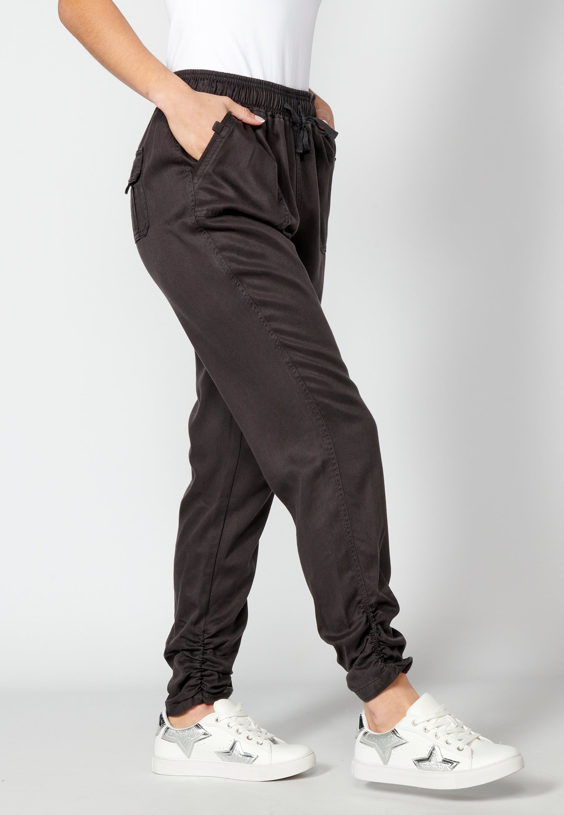 Pantalón largo straigth con cintura ajustable para mujer | moda actual