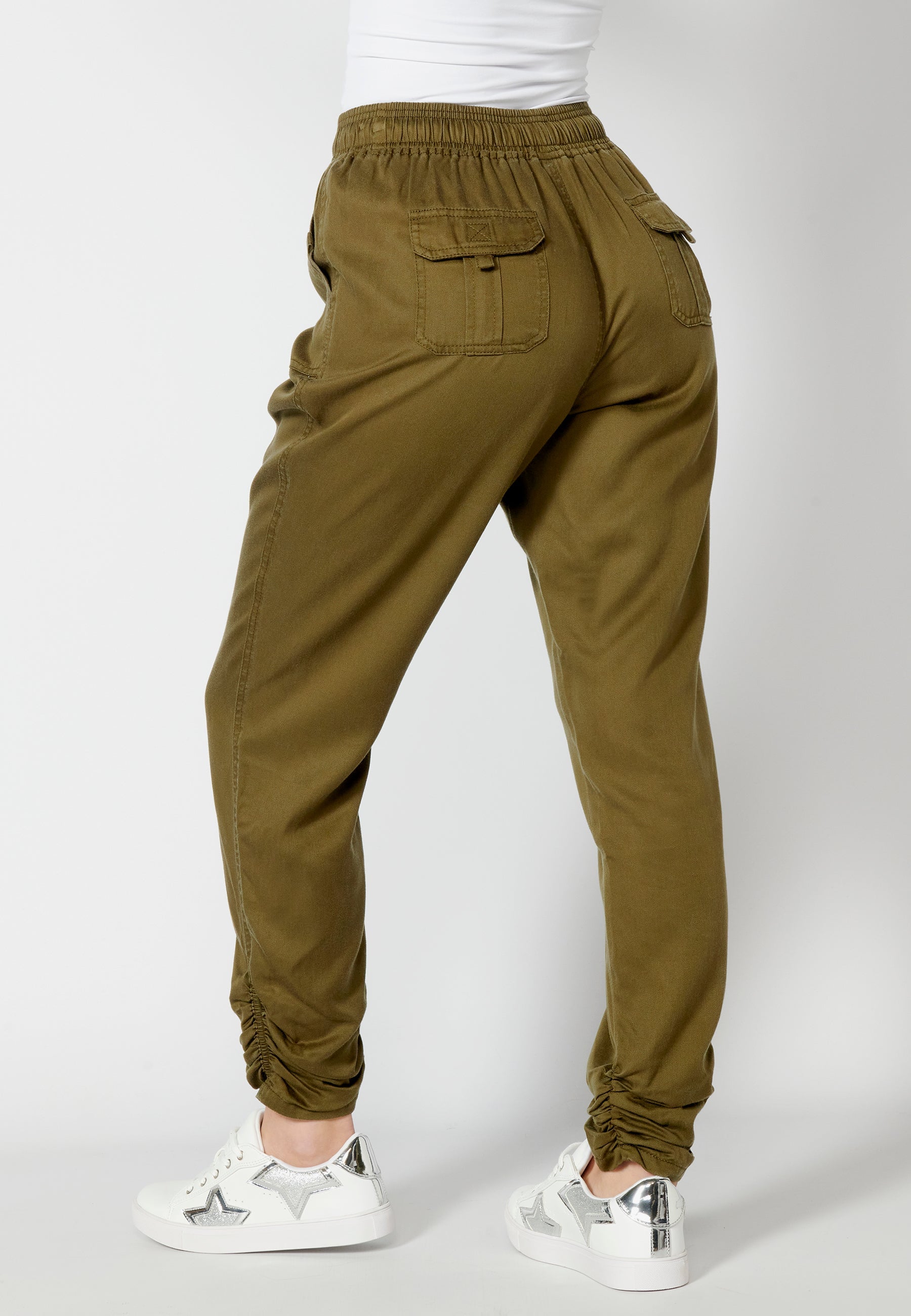 Pantalón largo straigth con cintura ajustable para mujer | moda actual