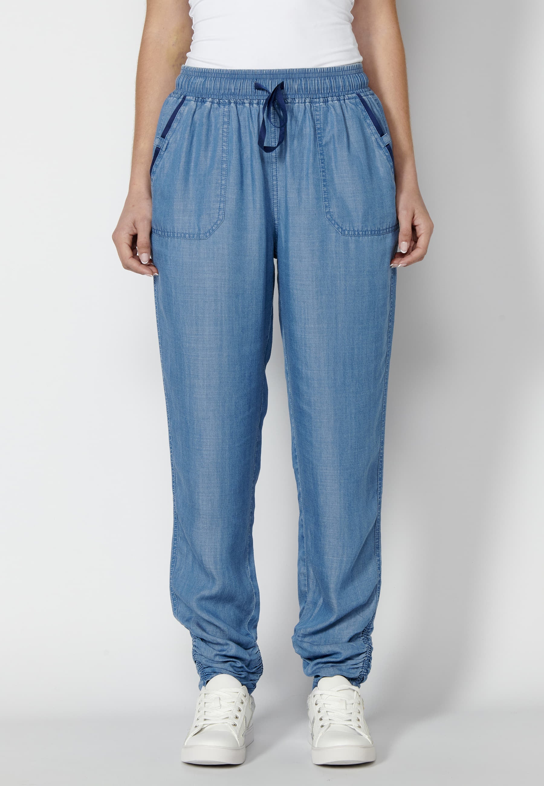 Pantalón largo straigth con cintura ajustable para mujer | moda actual