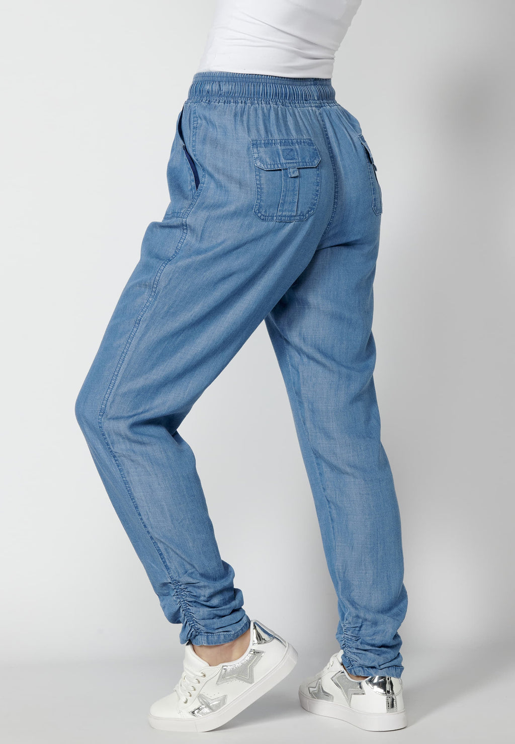 Pantalón largo straigth con cintura ajustable para mujer | moda actual