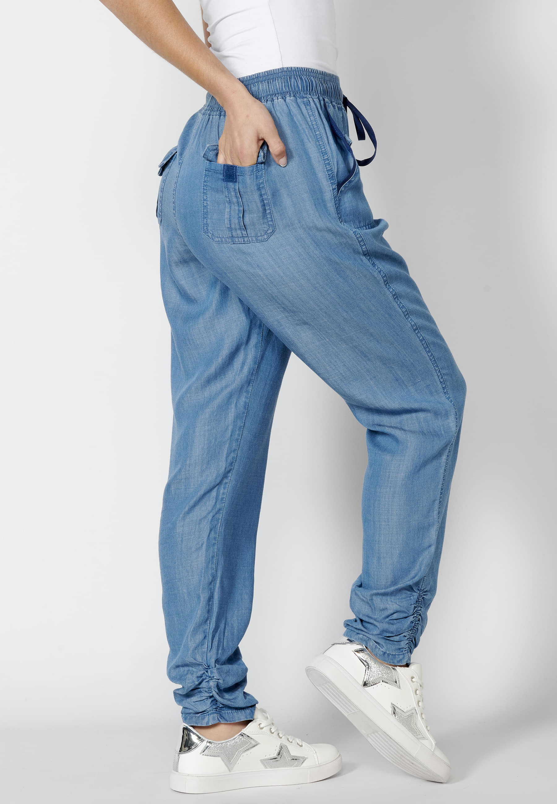 Pantalón largo straigth con cintura ajustable para mujer | moda actual