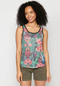 Camiseta top tirantes estampado floral para mujer | moda actual