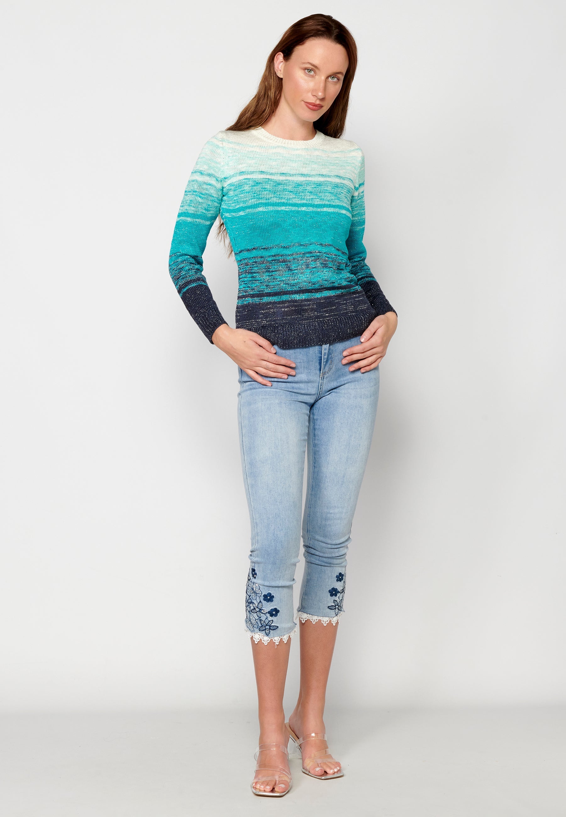 Jersey de punto con efecto degradado para mujer | moda actual
