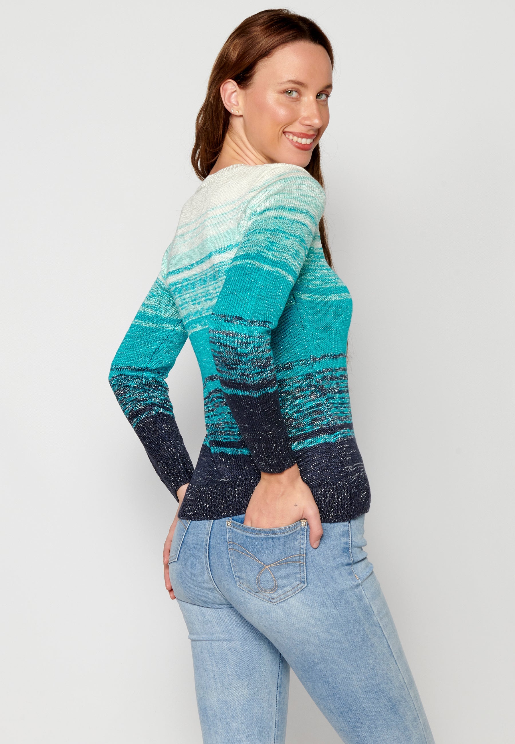 Jersey de punto con efecto degradado para mujer | moda actual