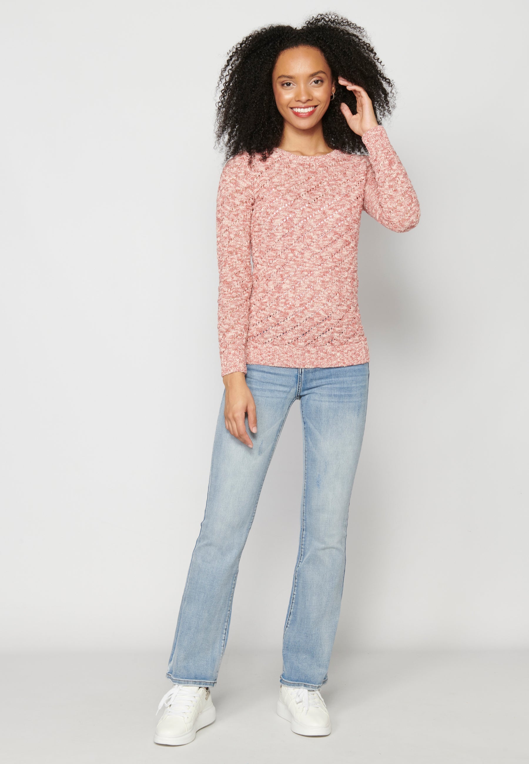 Jersey de punto acrílico coral | ropa casual