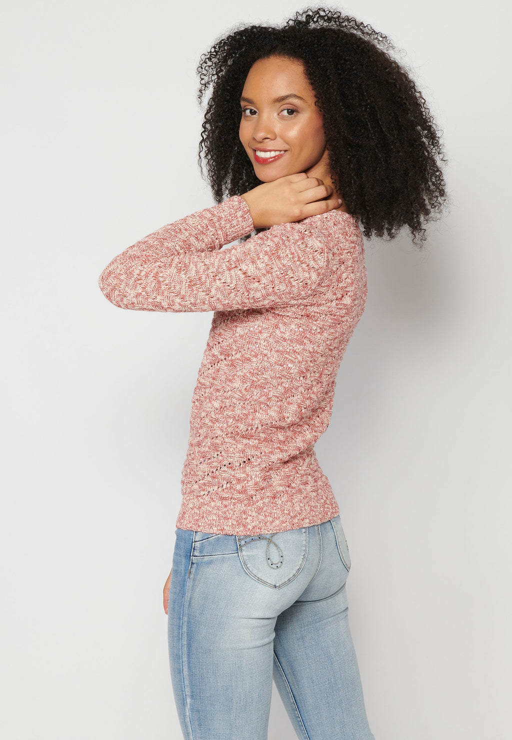 Jersey de punto acrílico coral | ropa casual