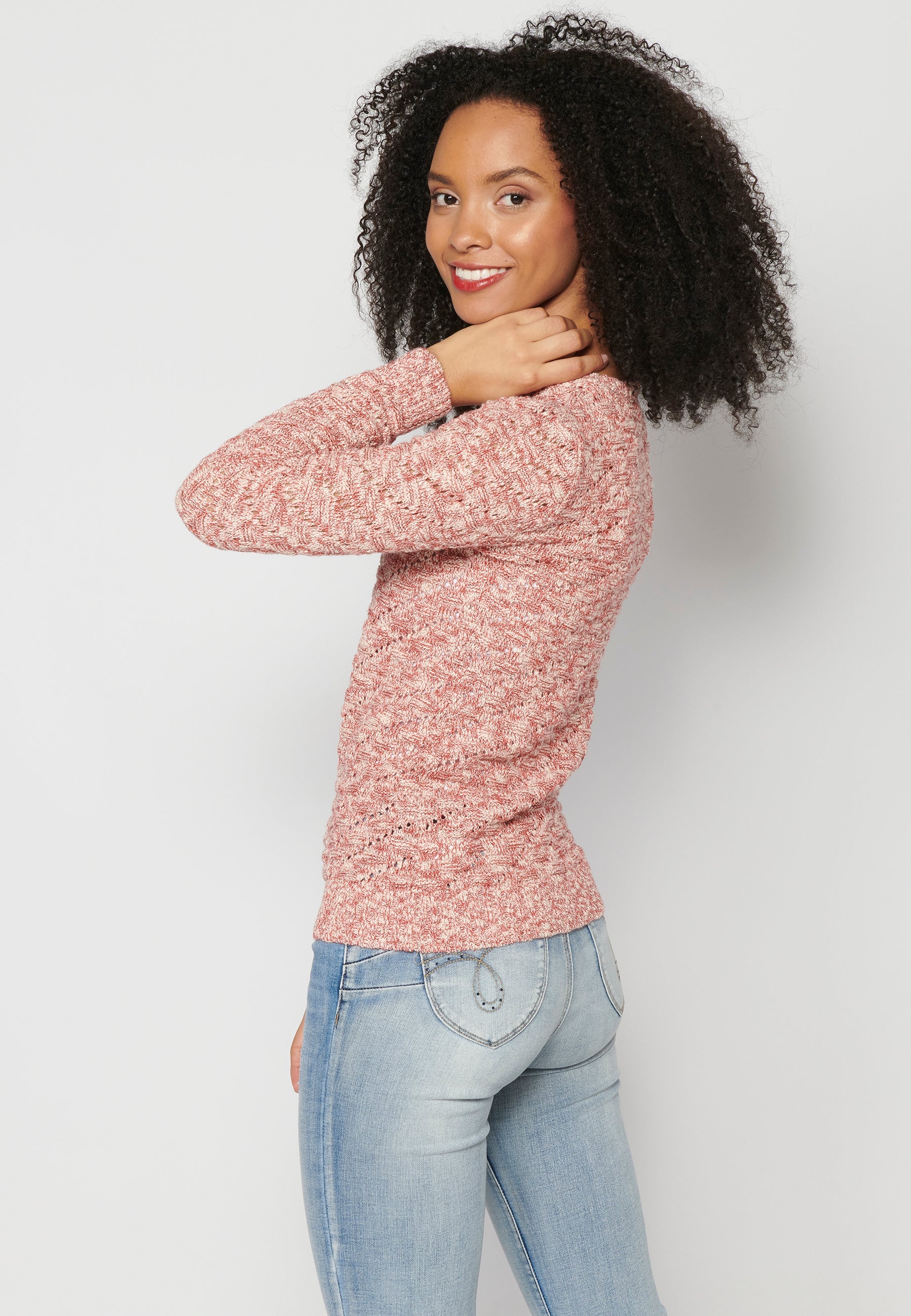 Jersey de punto acrílico coral | ropa casual